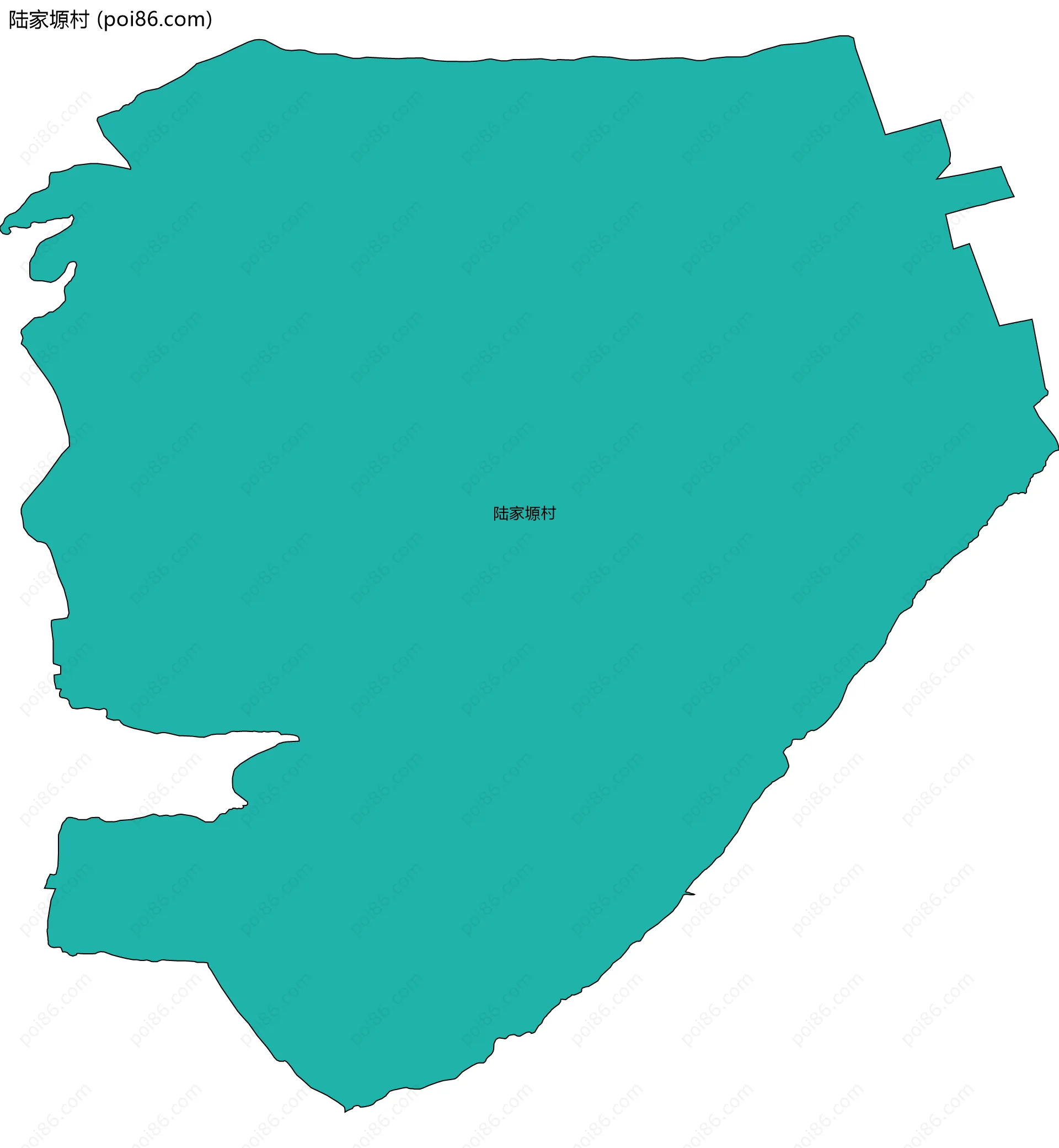 陆家塬村边界地图