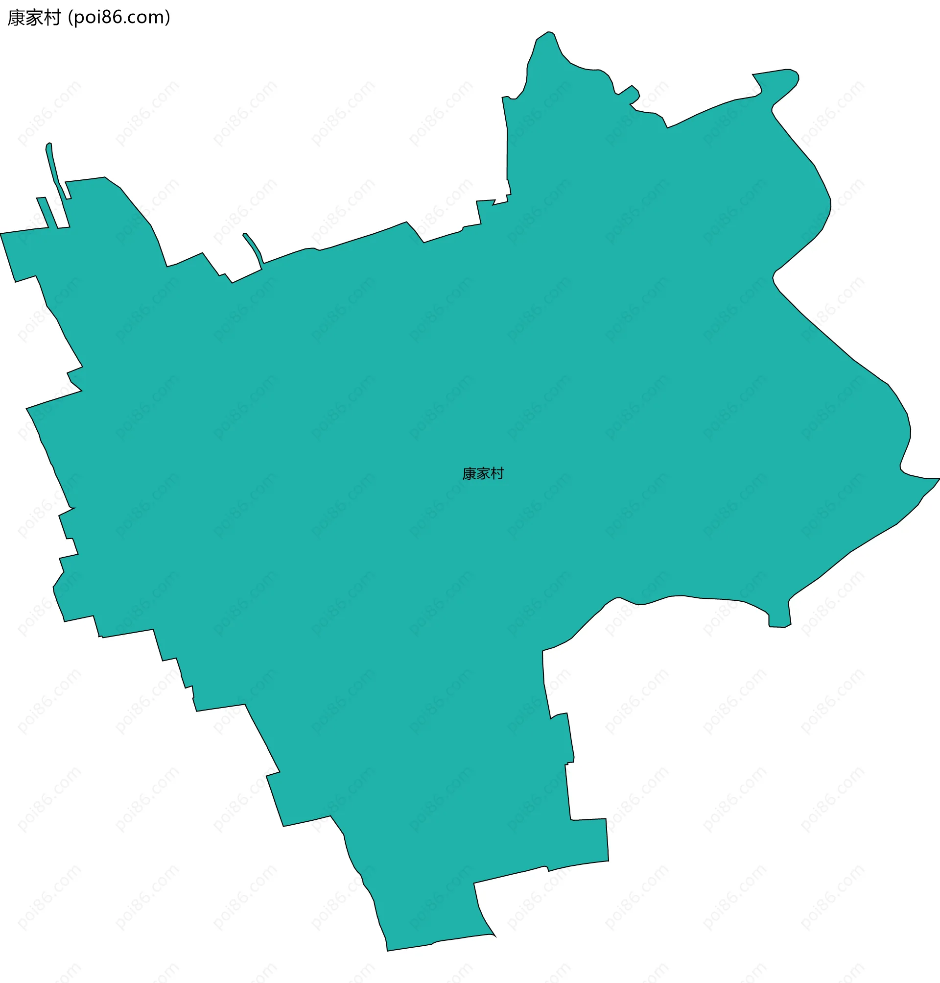 康家村边界地图