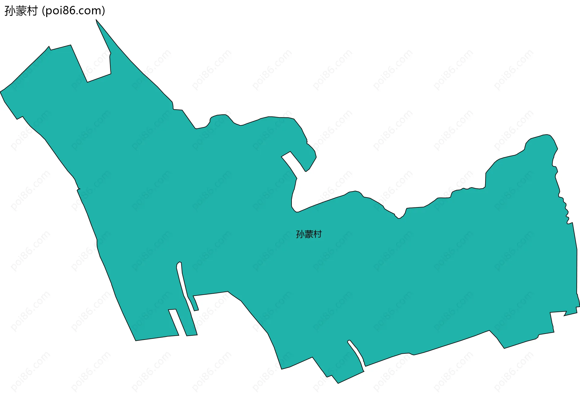 孙蒙村边界地图
