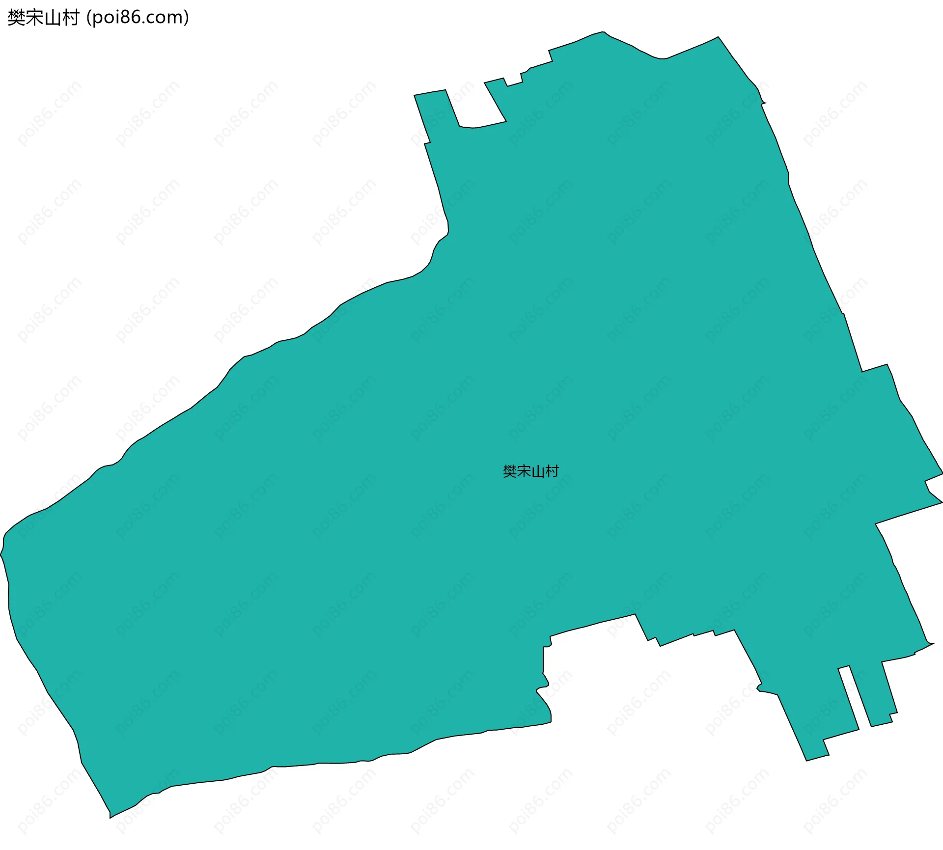 樊宋山村边界地图