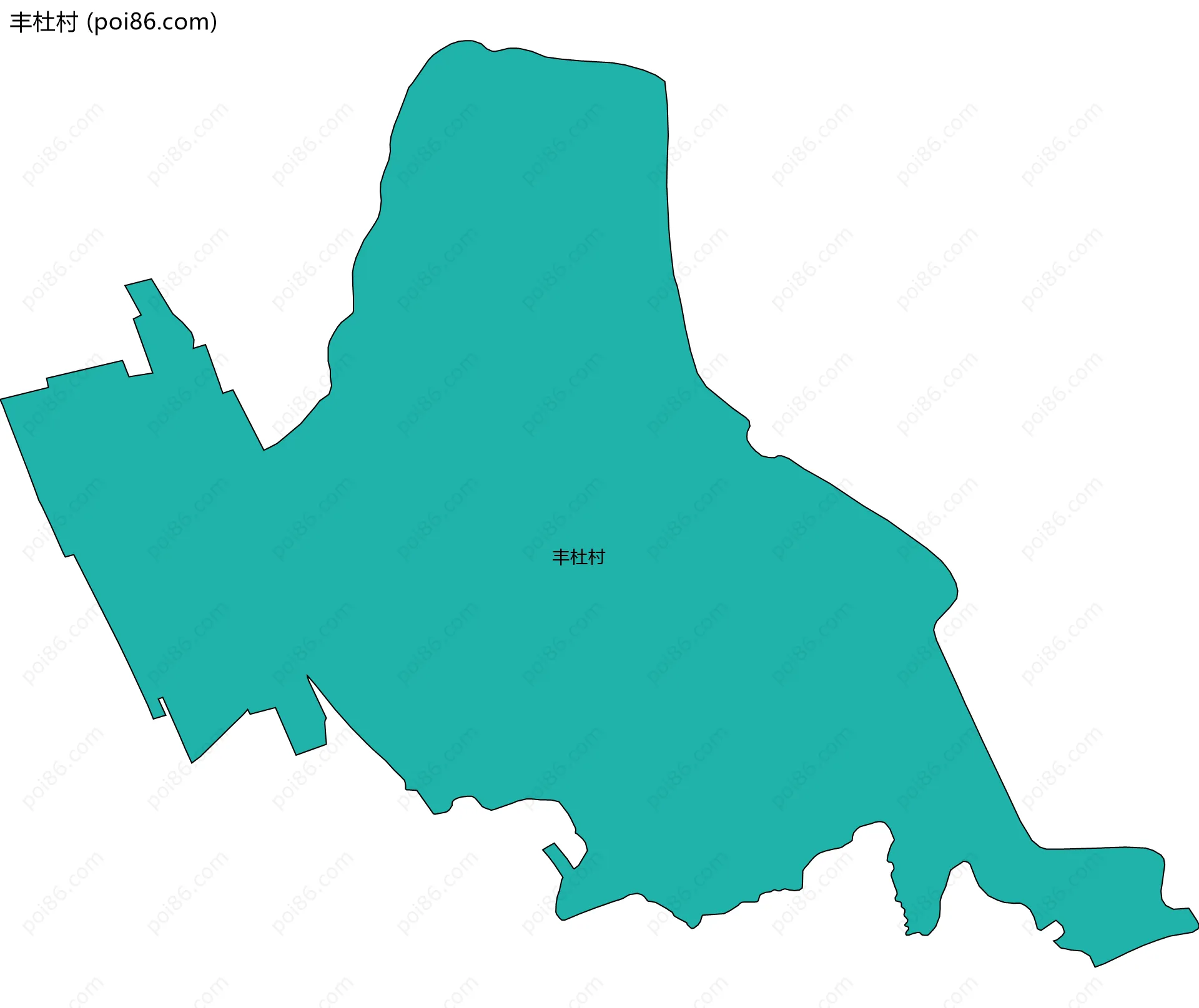 丰杜村边界地图