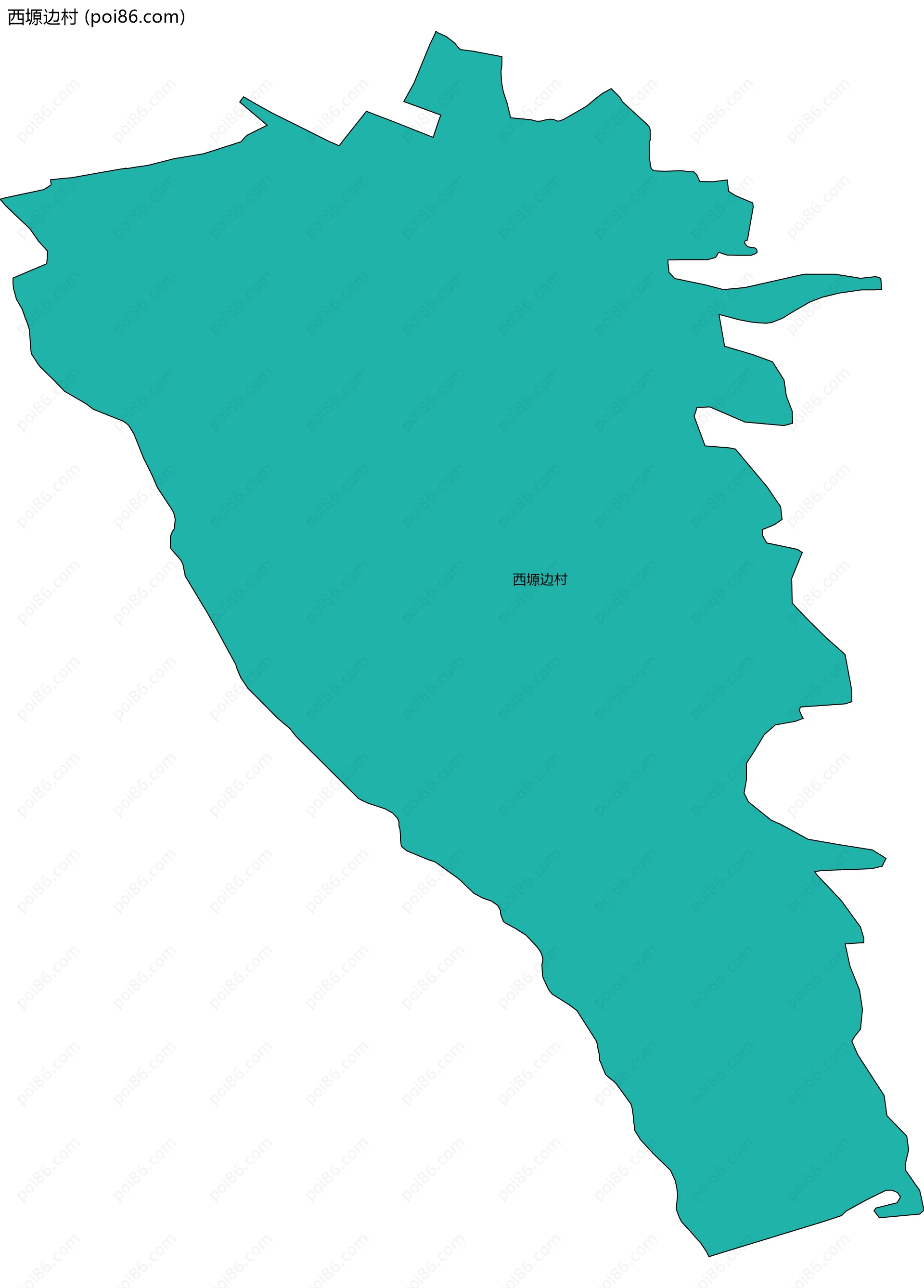 西塬边村边界地图