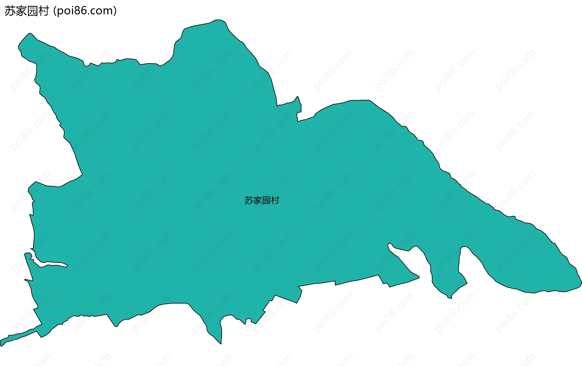 苏家园村边界地图