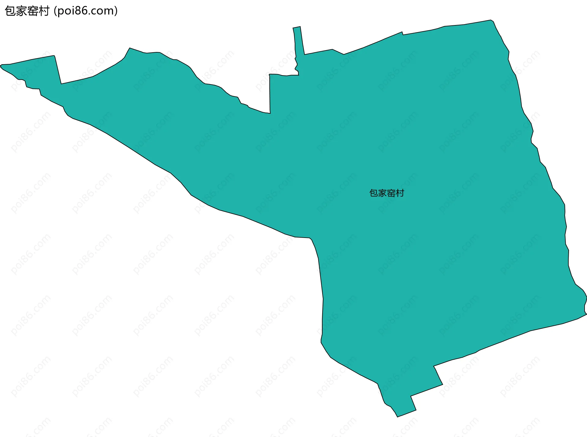 包家窑村边界地图