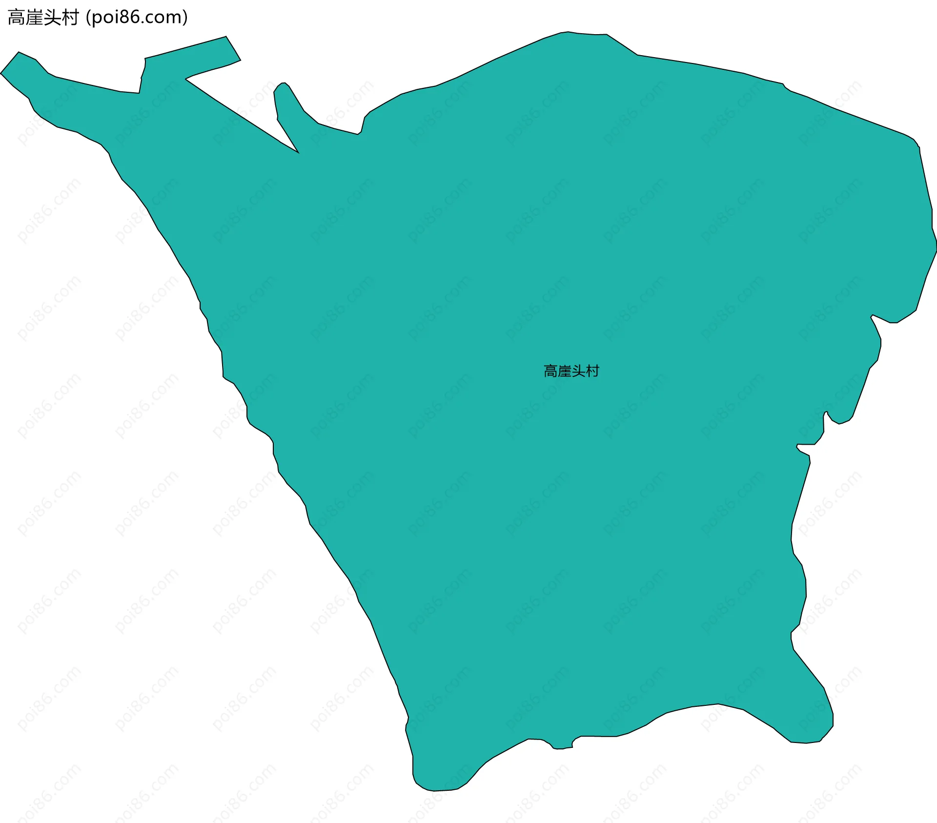 高崖头村边界地图