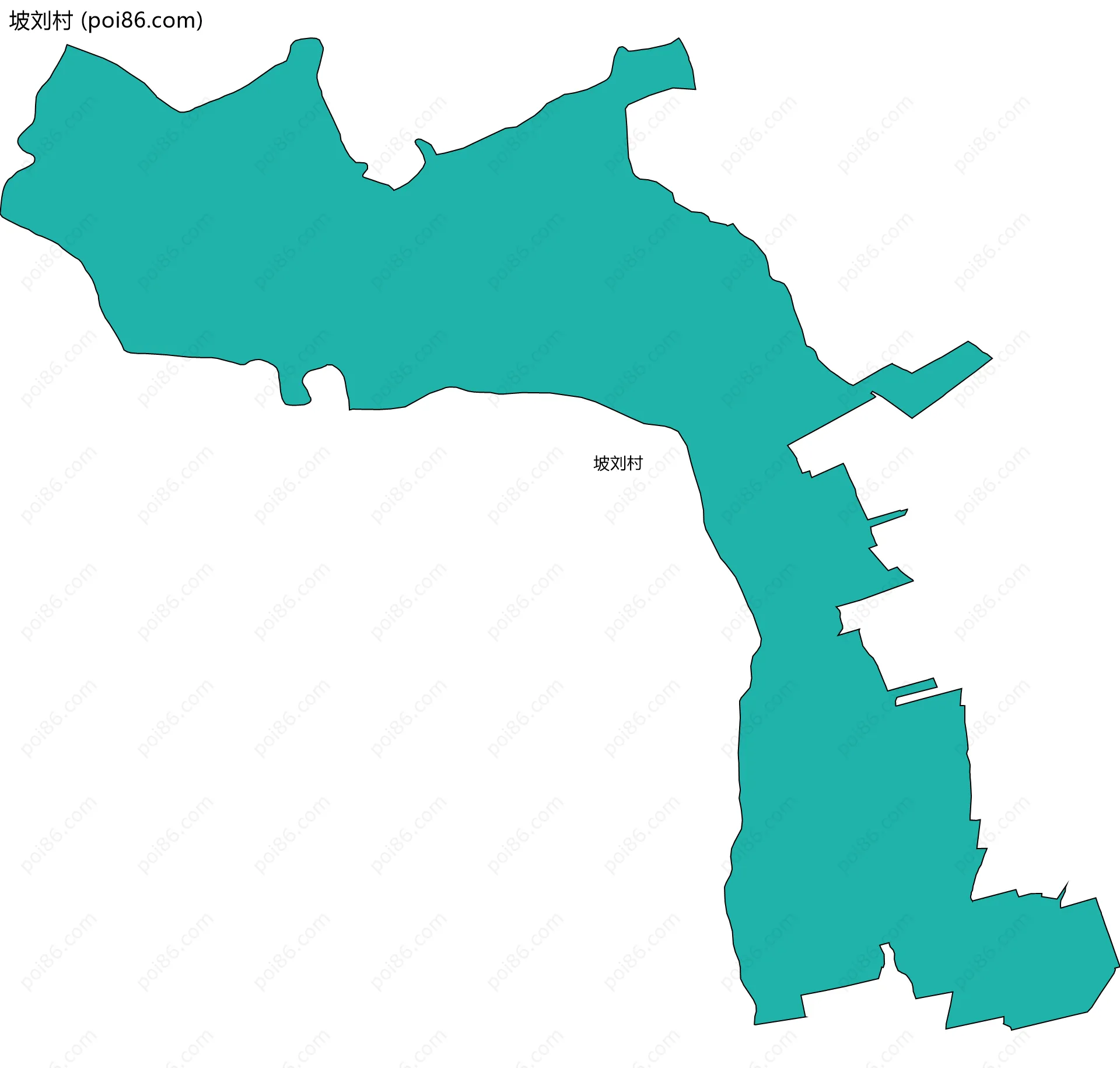 坡刘村边界地图