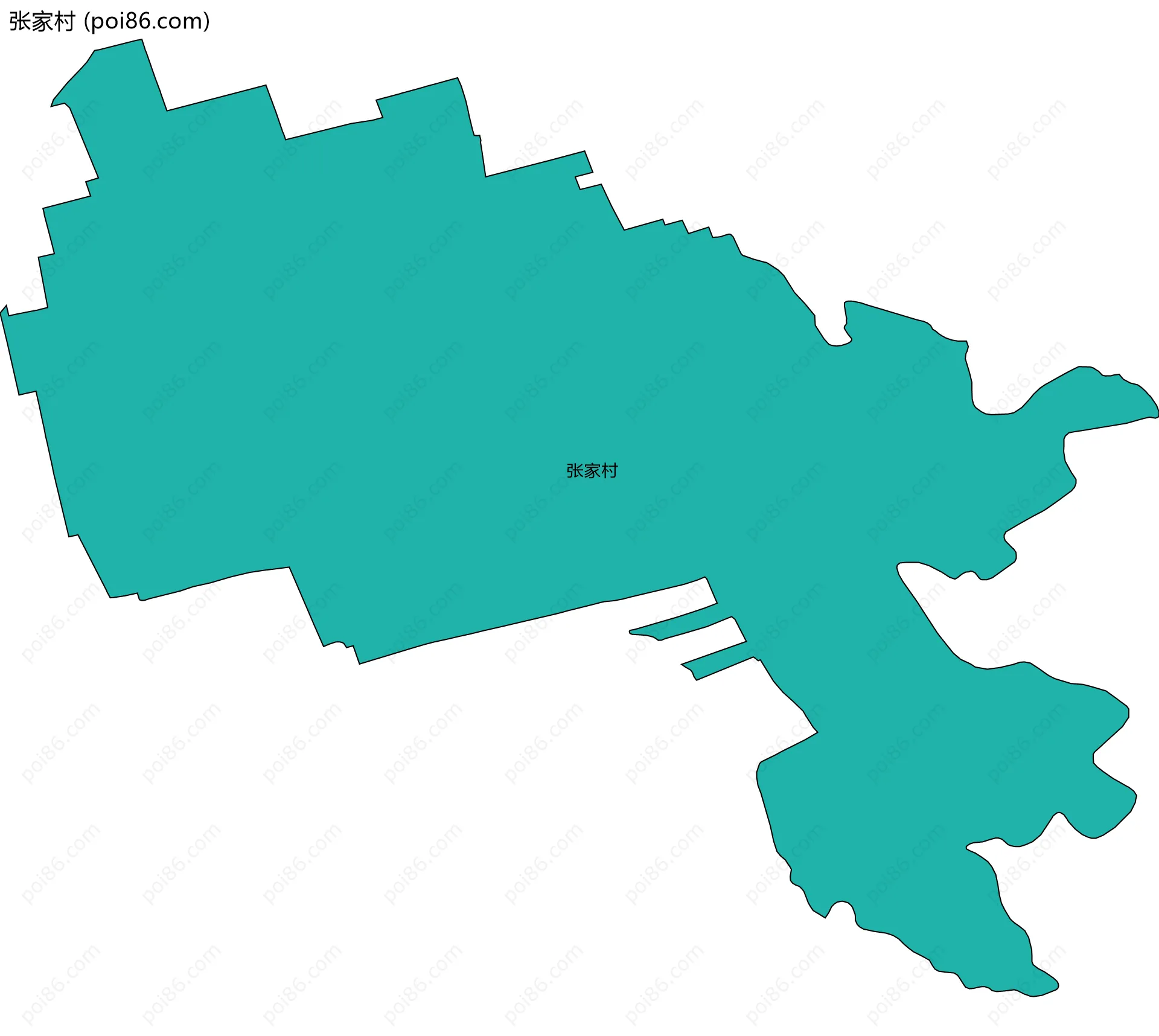 张家村边界地图
