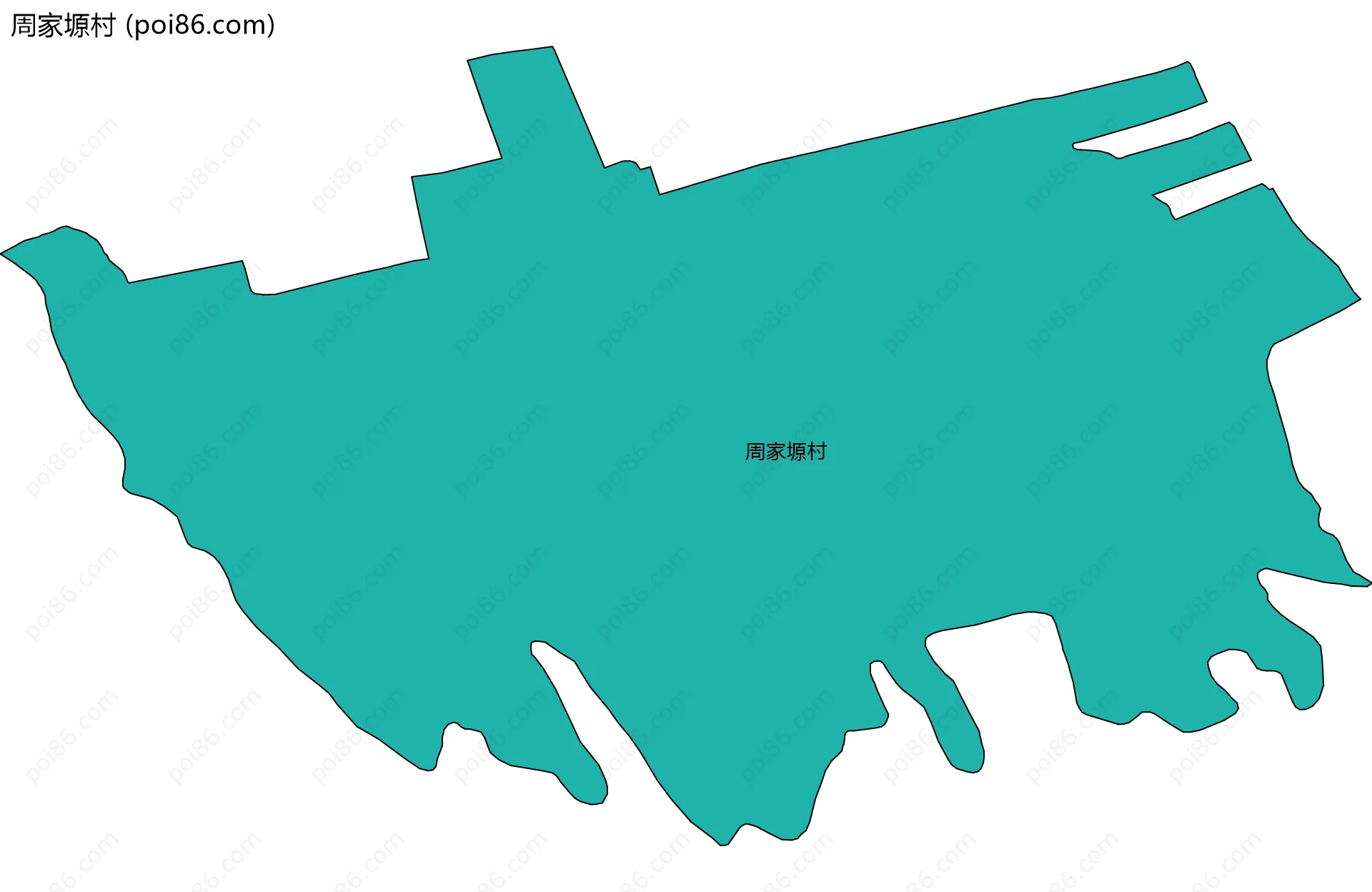 周家塬村边界地图