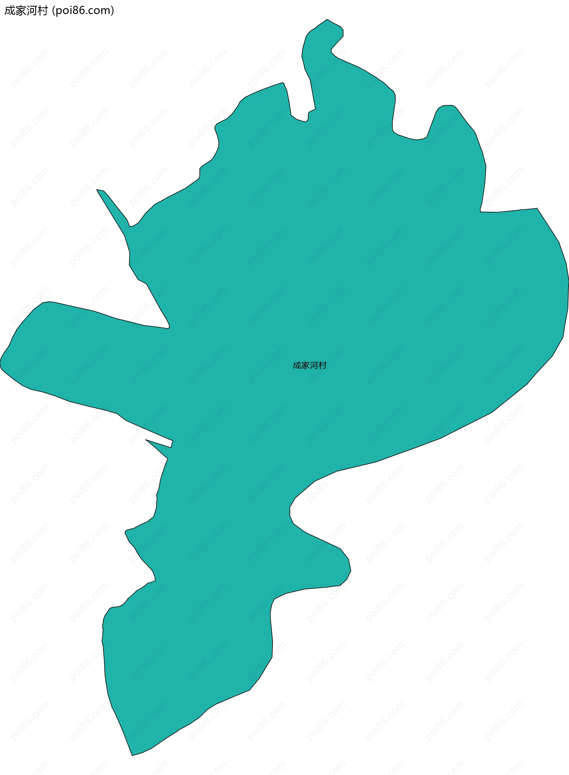 成家河村边界地图