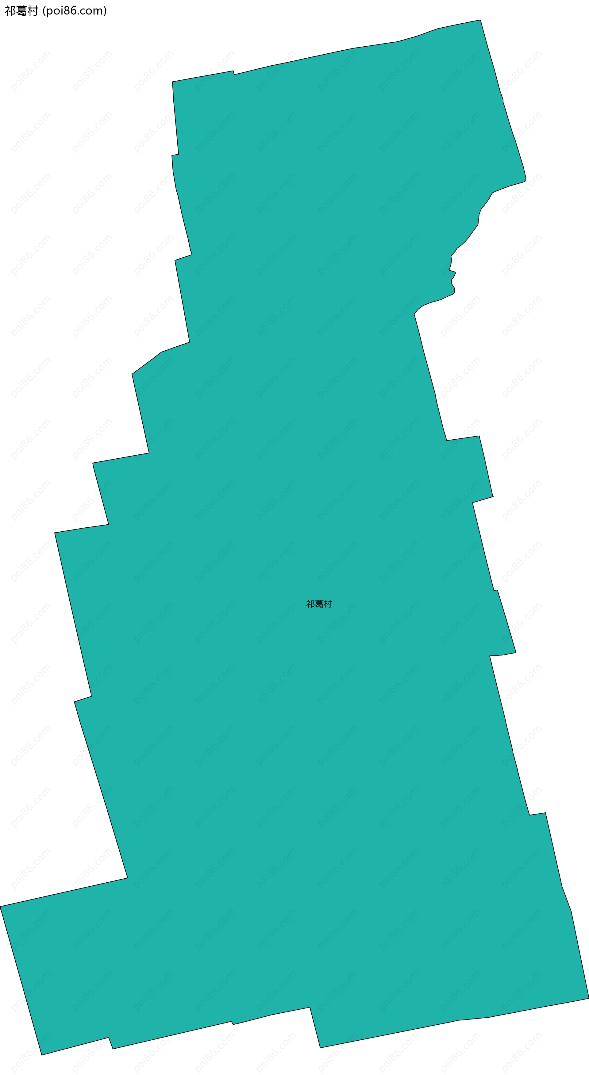 祁葛村边界地图