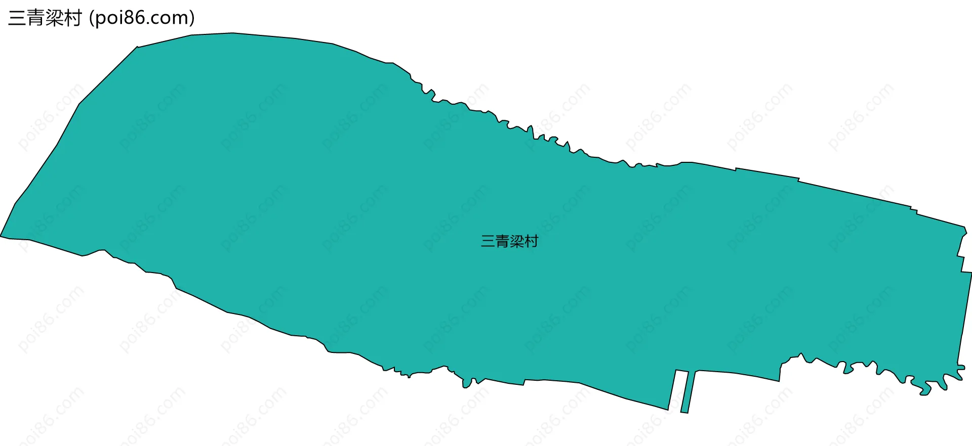 三青梁村边界地图