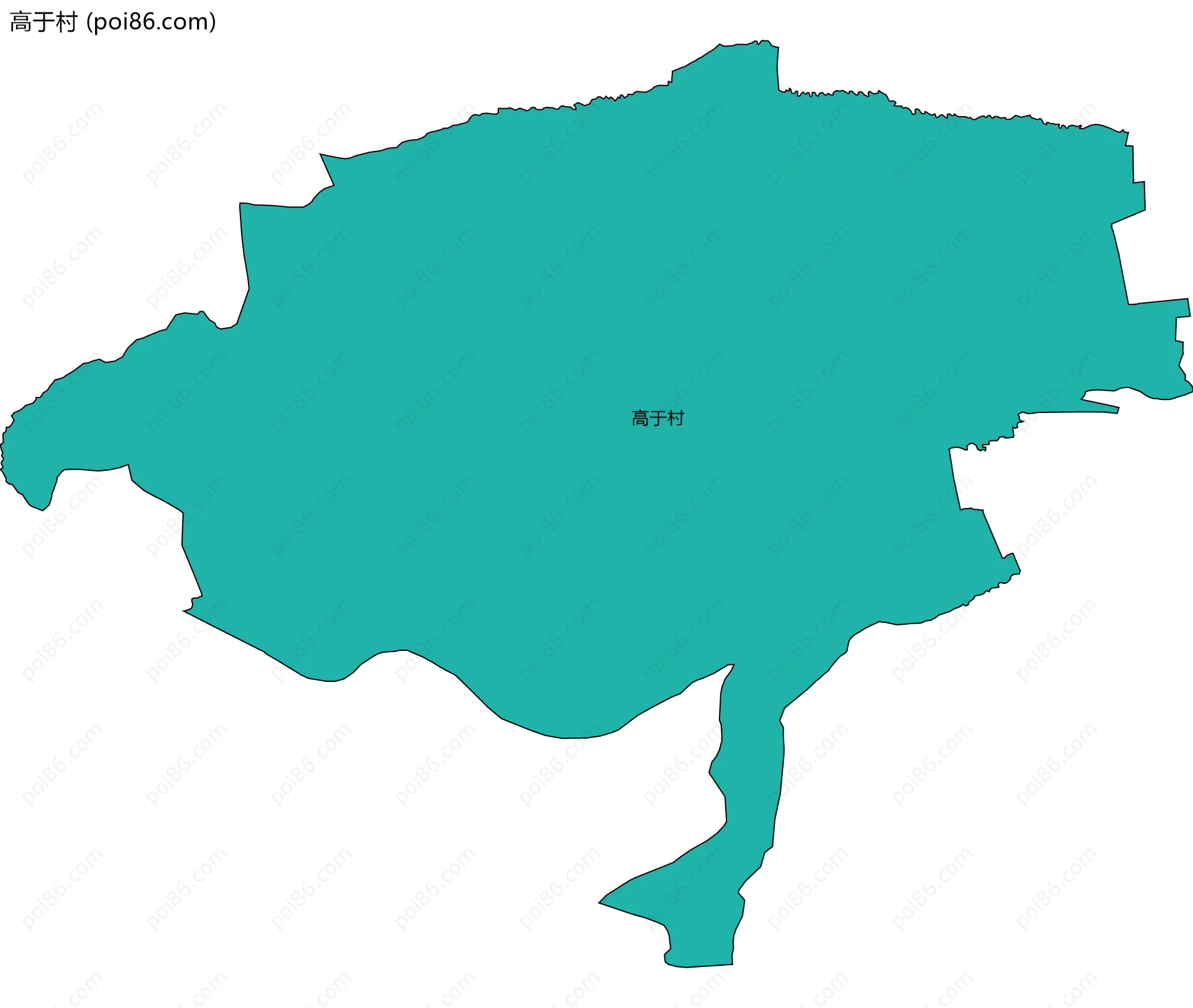 高于村边界地图