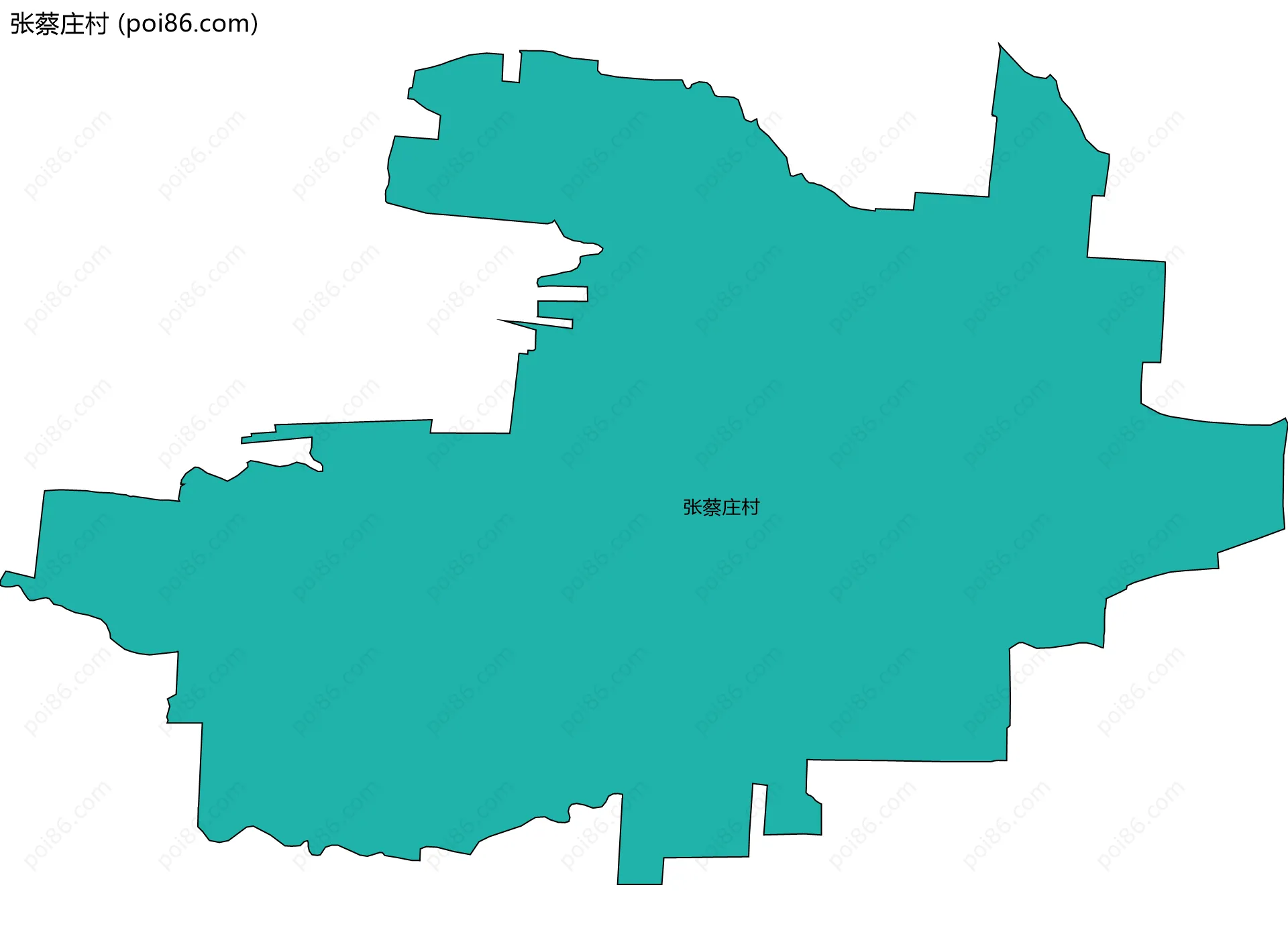 张蔡庄村边界地图