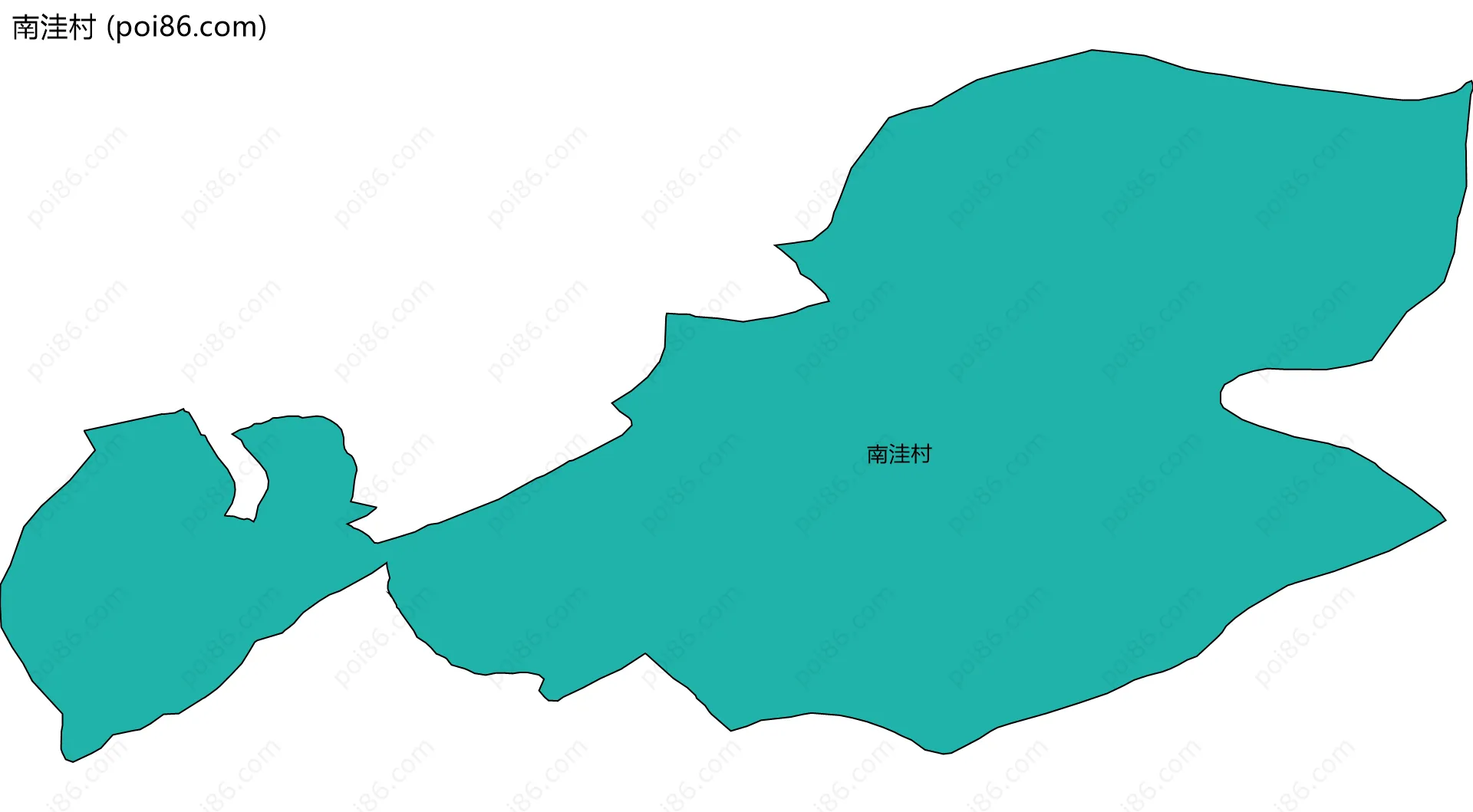 南洼村边界地图