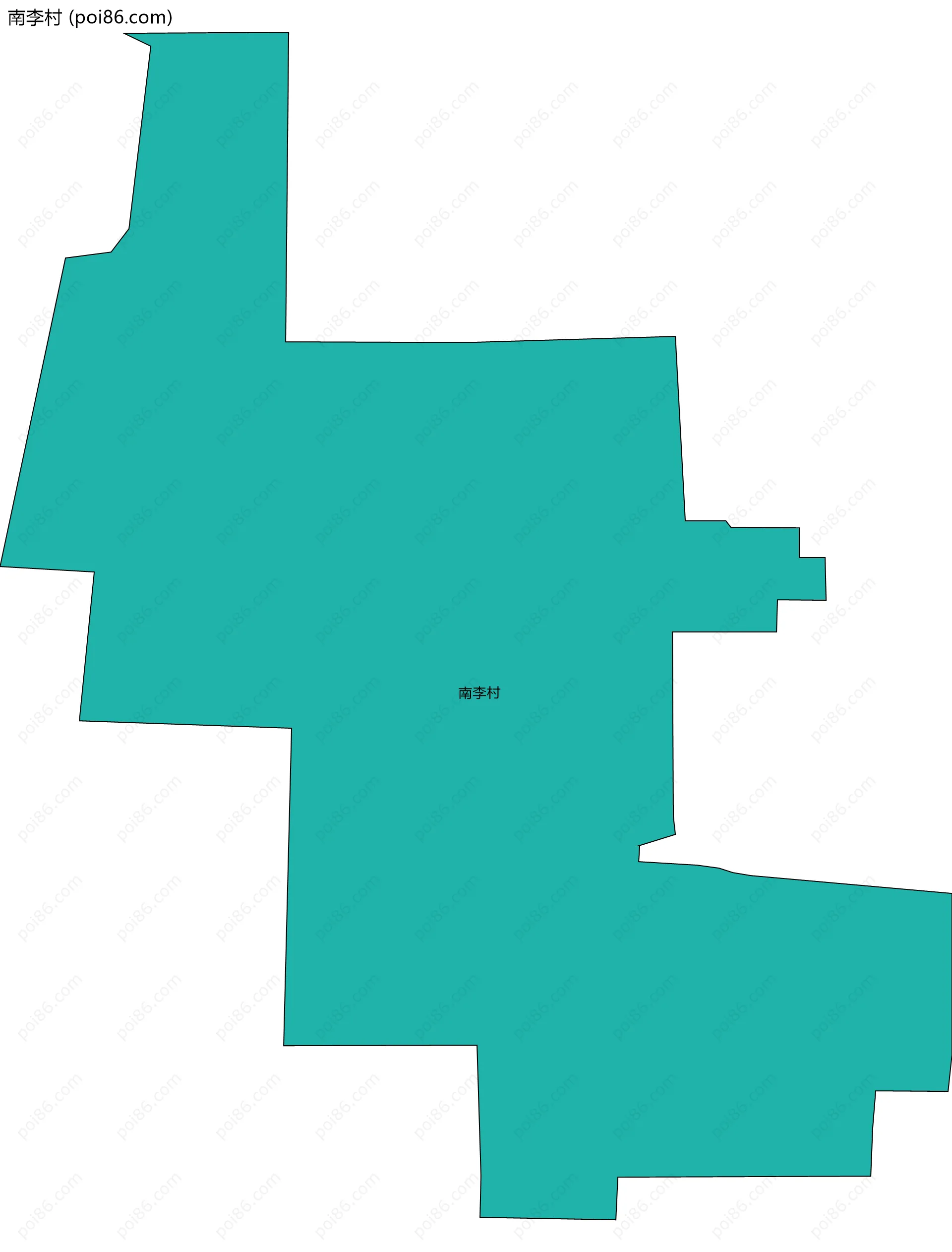 南李村边界地图