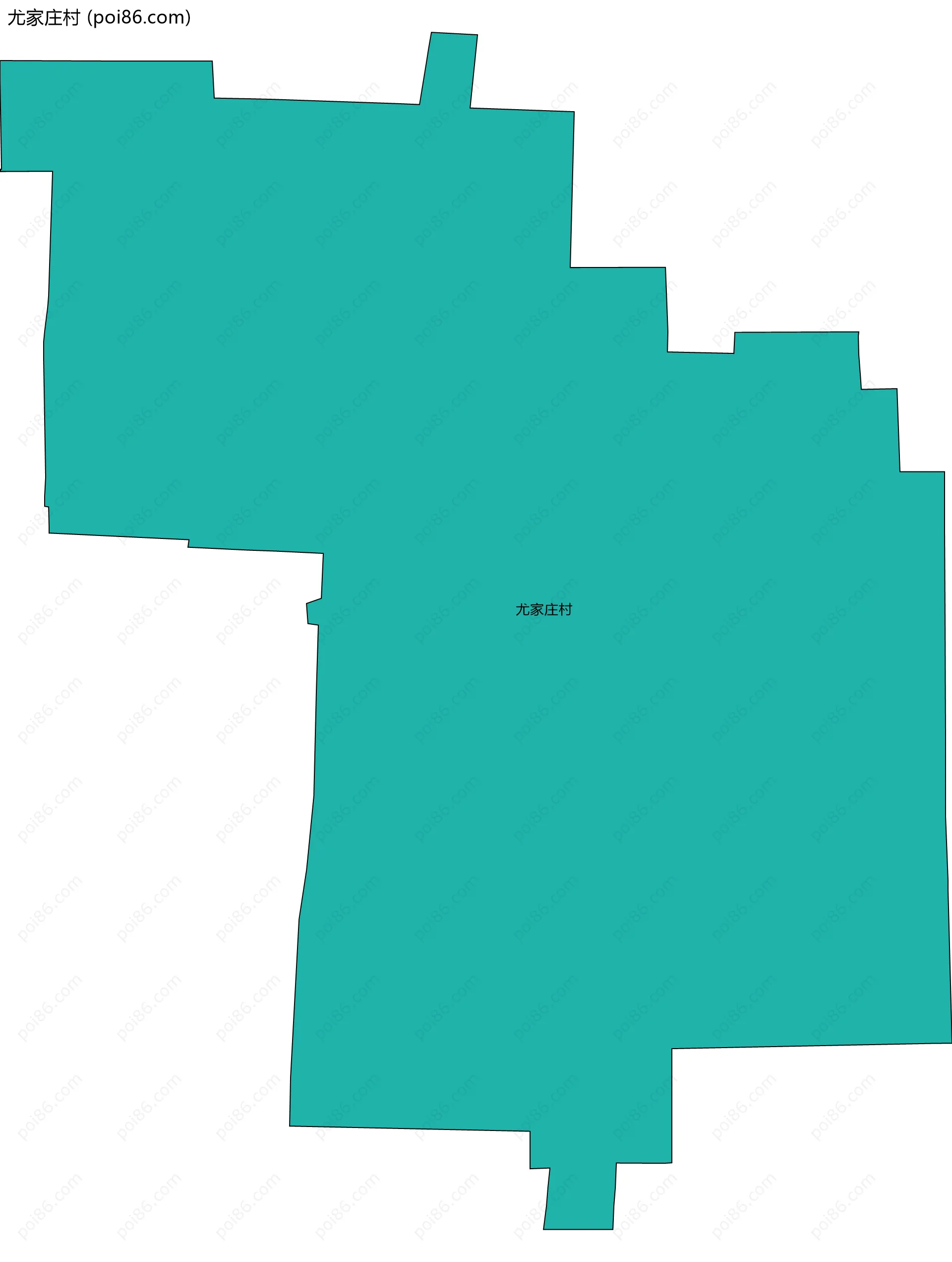 尤家庄村边界地图