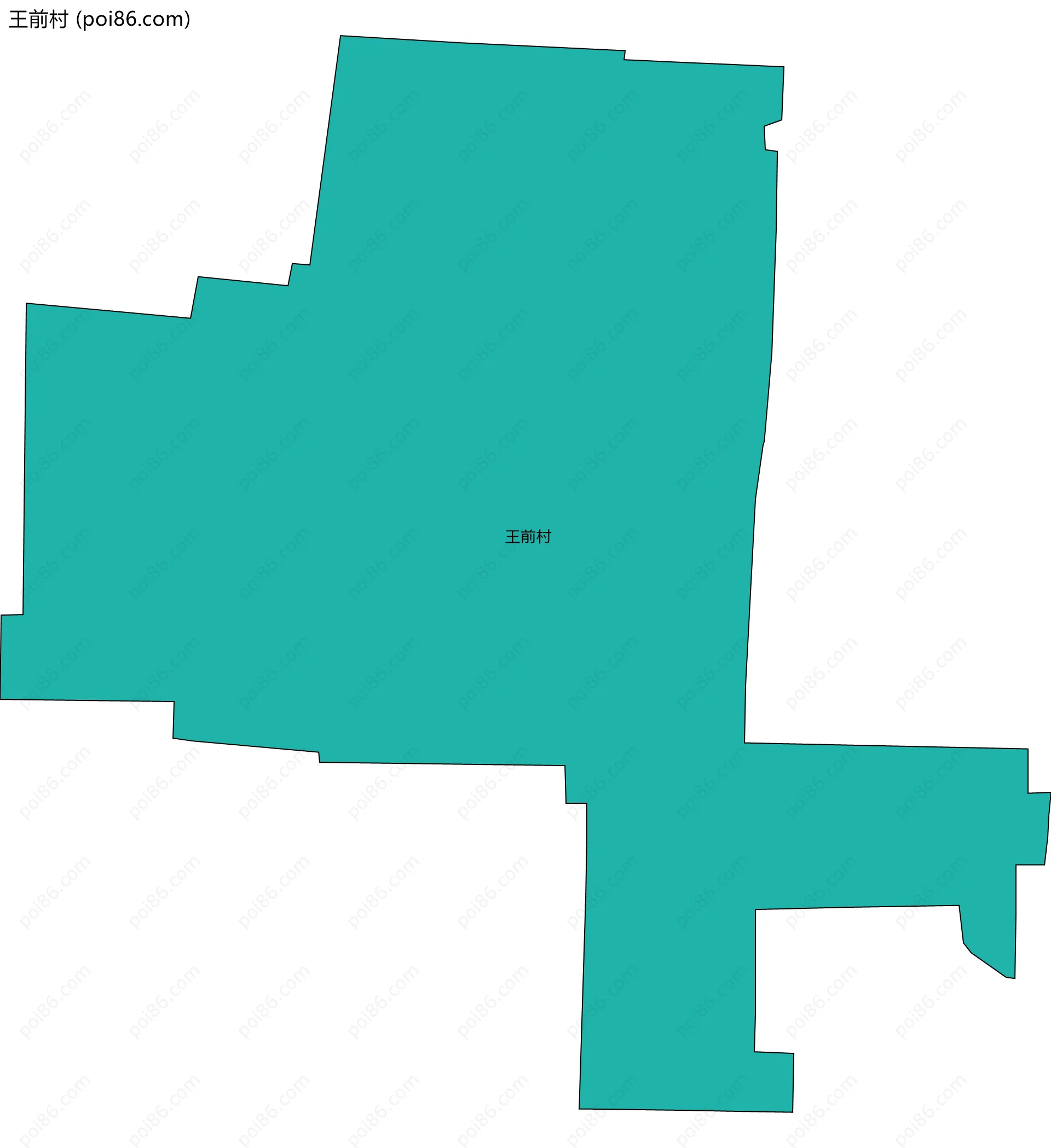 王前村边界地图