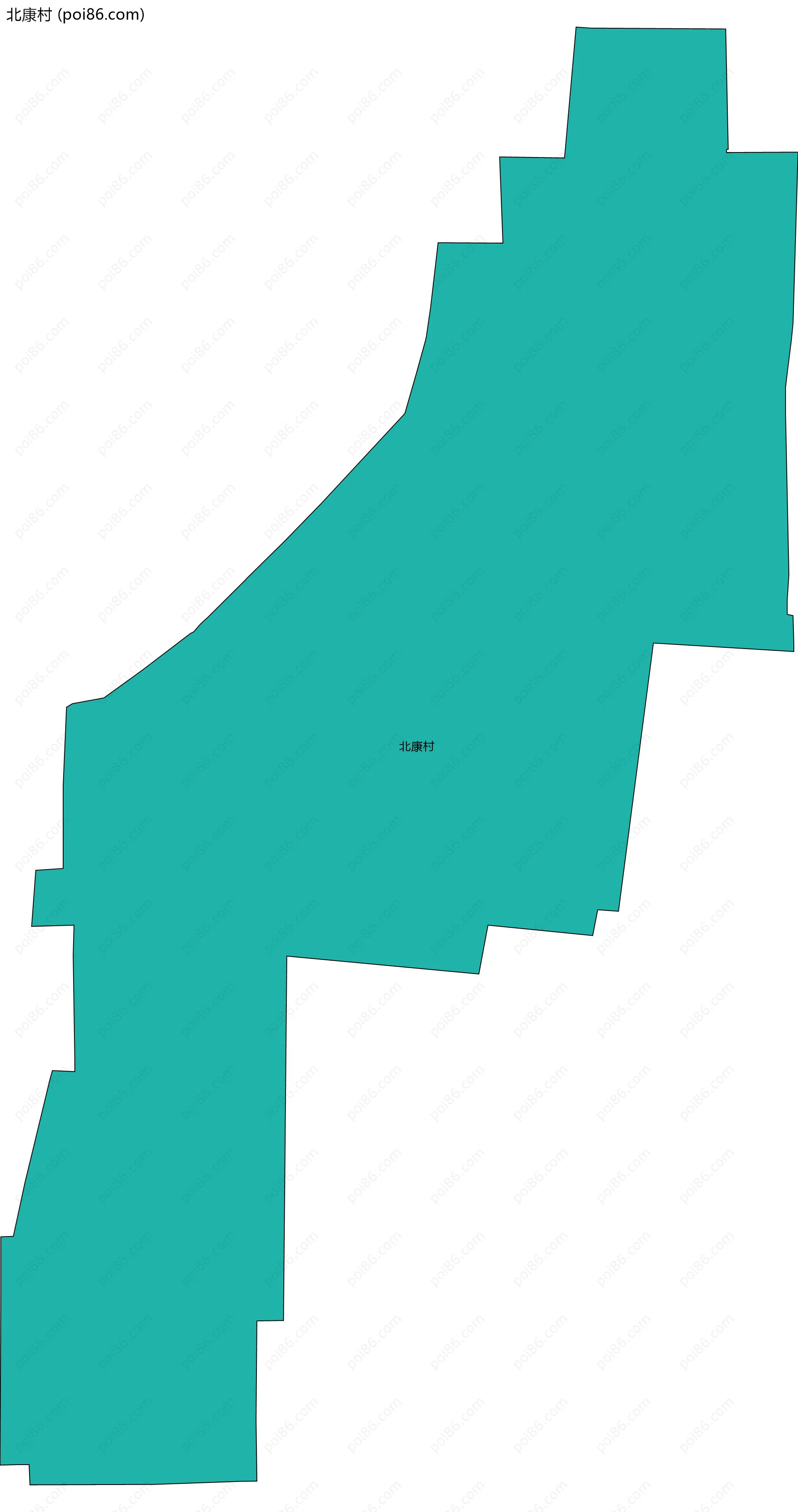 北康村边界地图