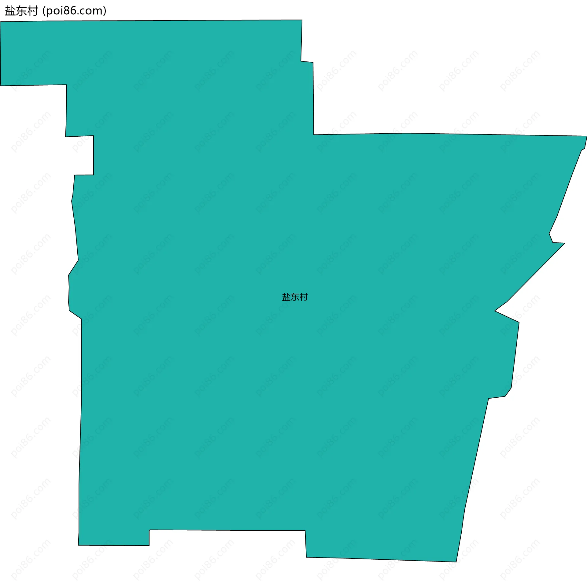 盐东村边界地图