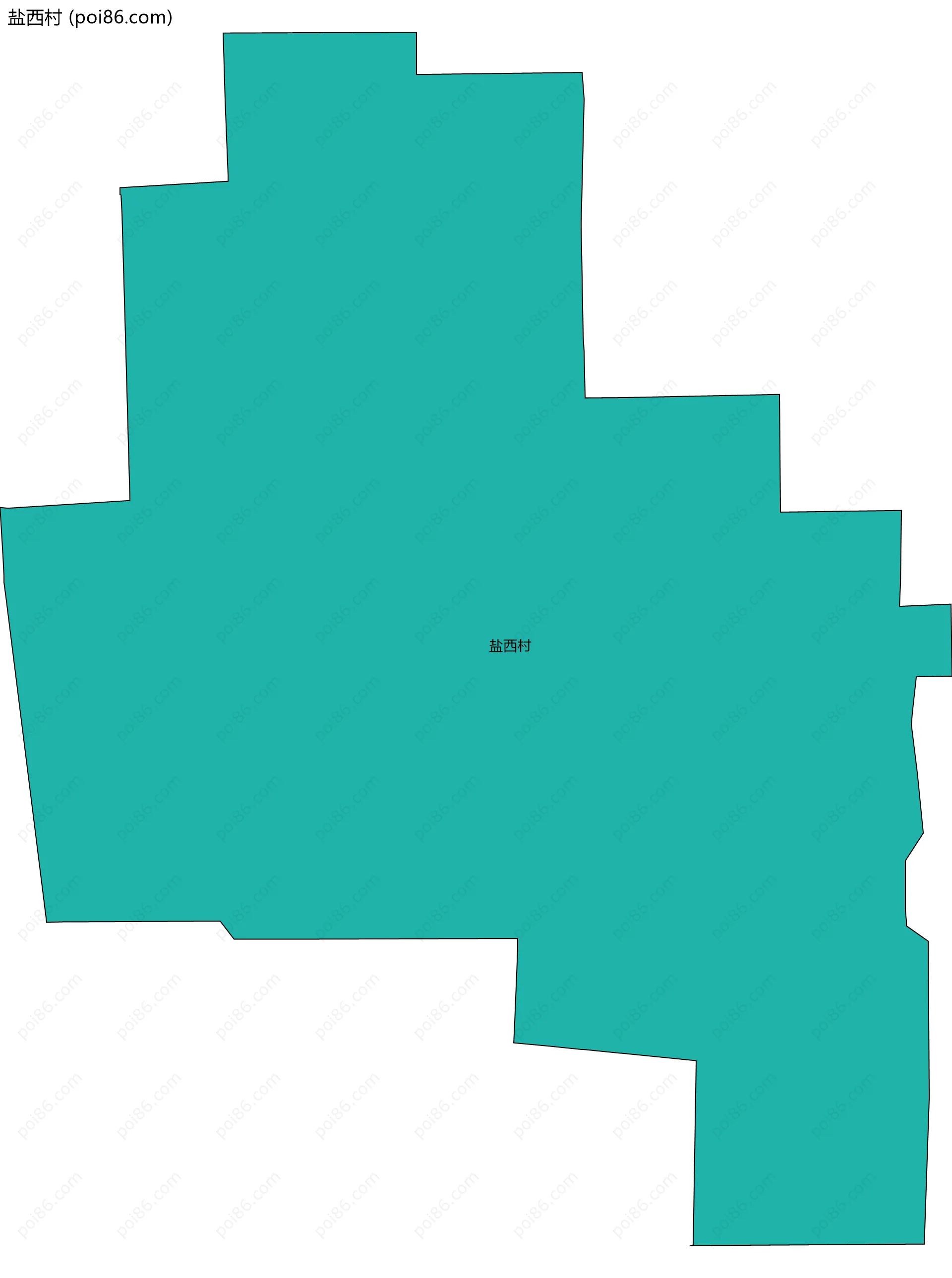 盐西村边界地图