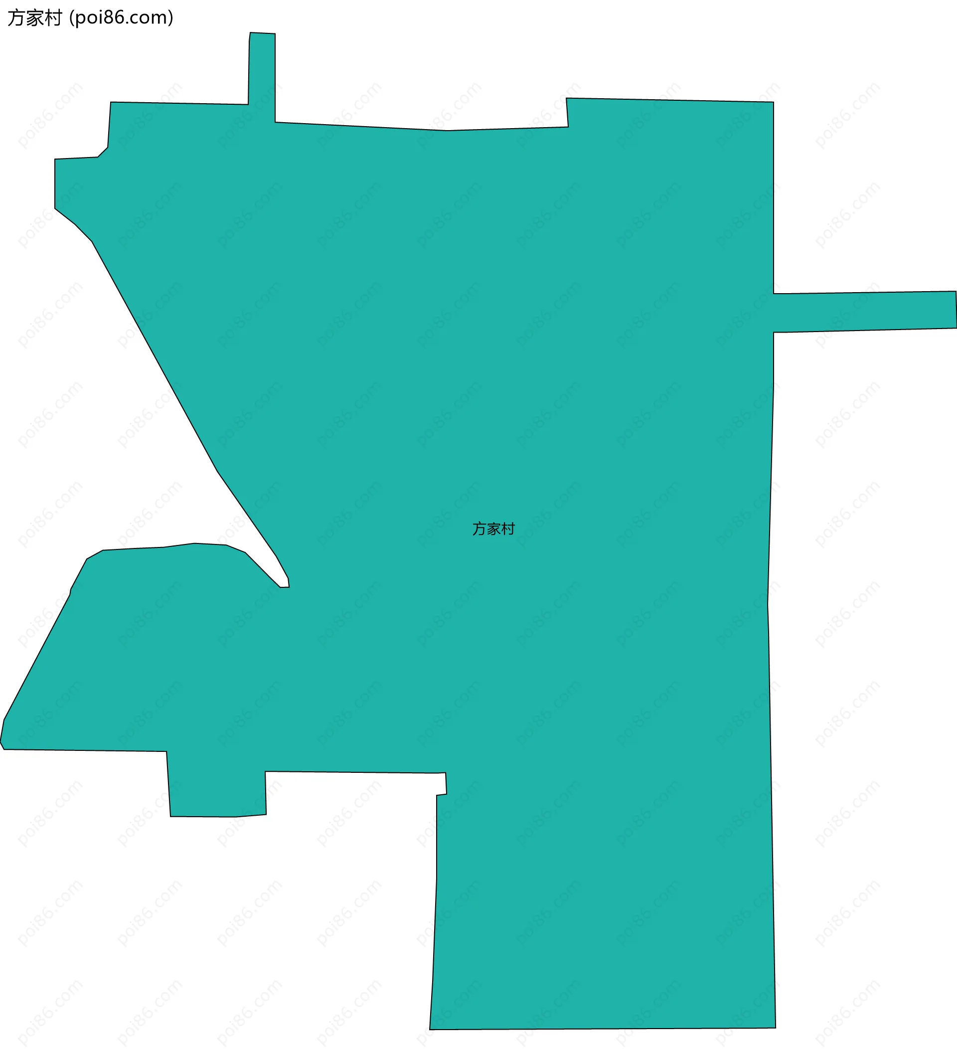 方家村边界地图