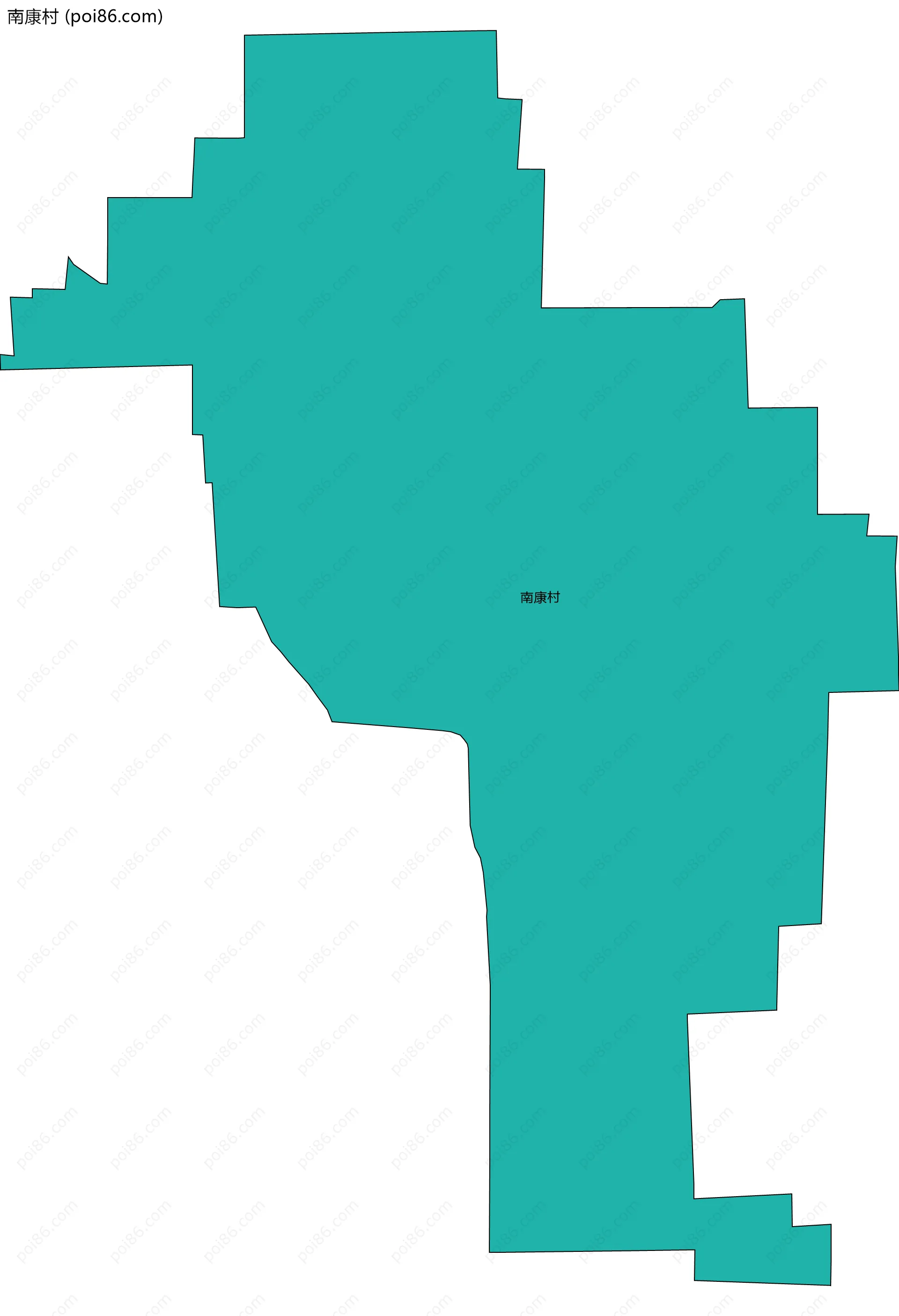 南康村边界地图