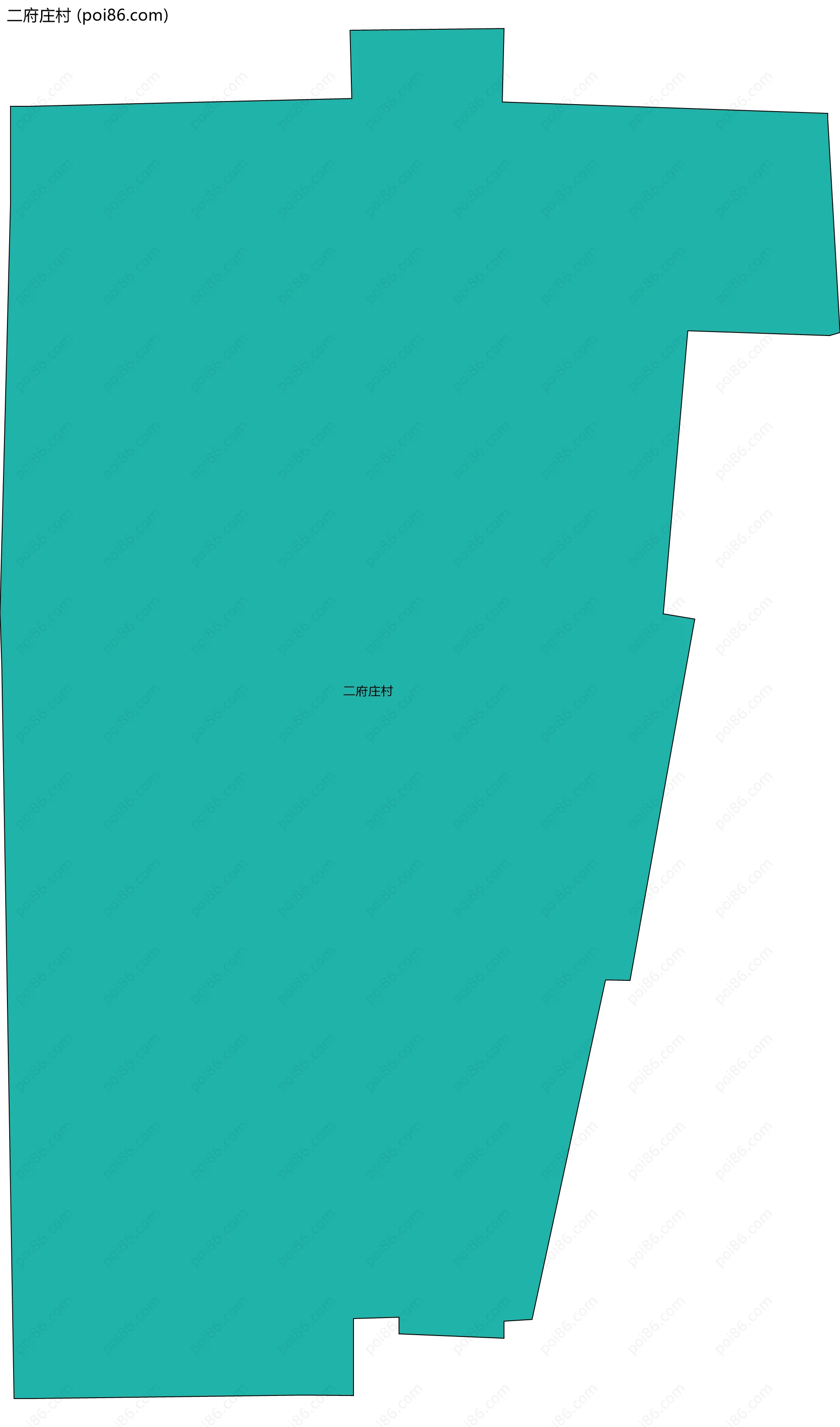 二府庄村边界地图