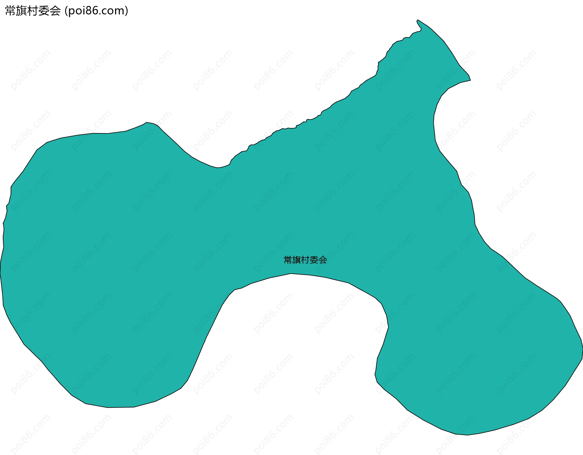 常旗村委会边界地图