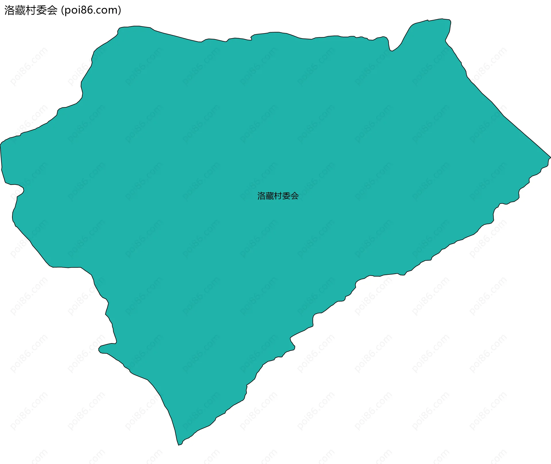 洛藏村委会边界地图