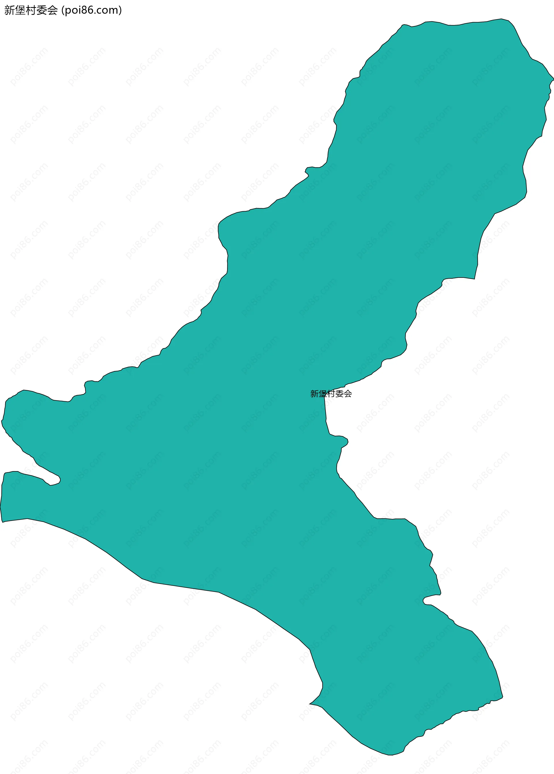 新堡村委会边界地图