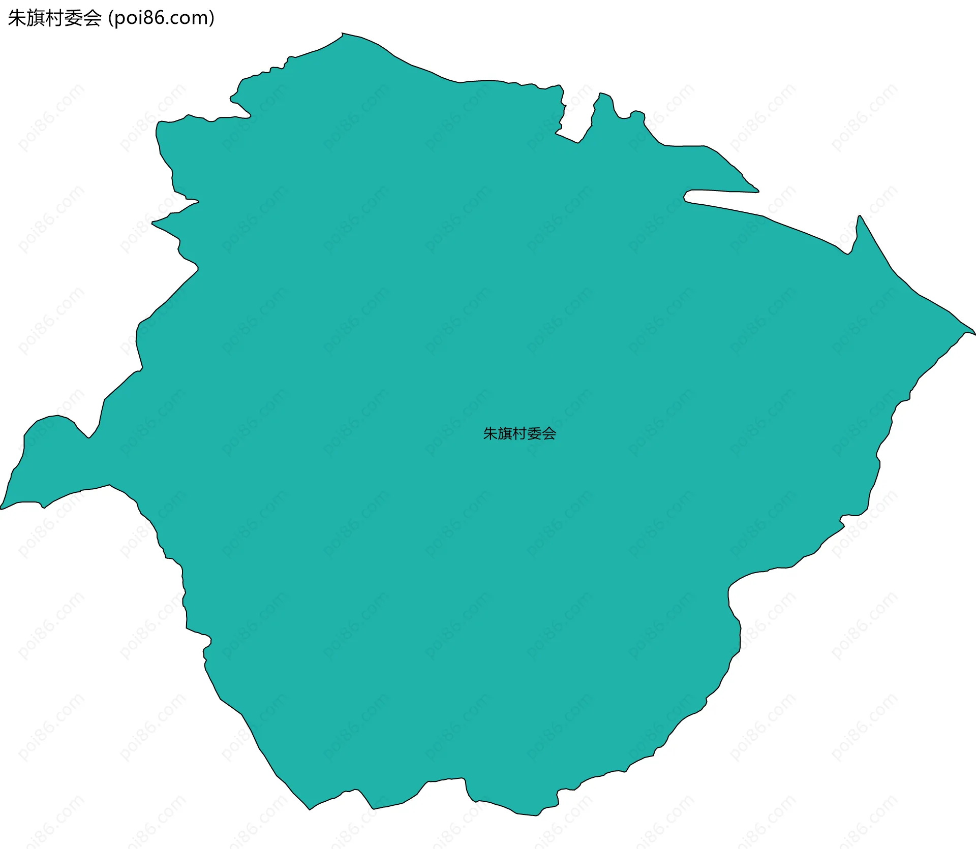 朱旗村委会边界地图