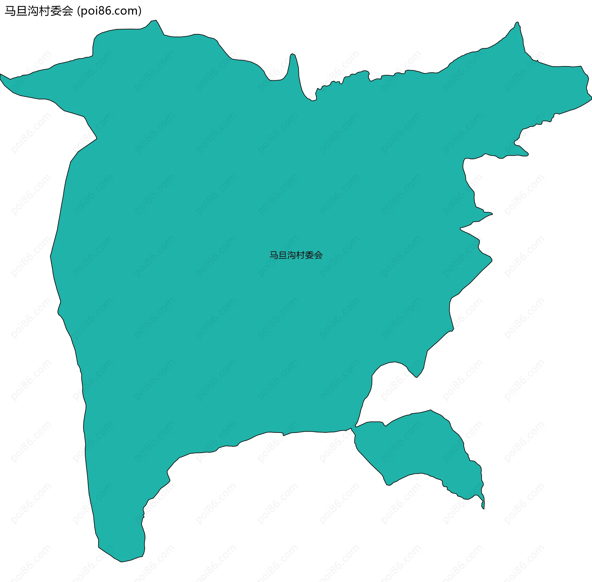 马旦沟村委会边界地图