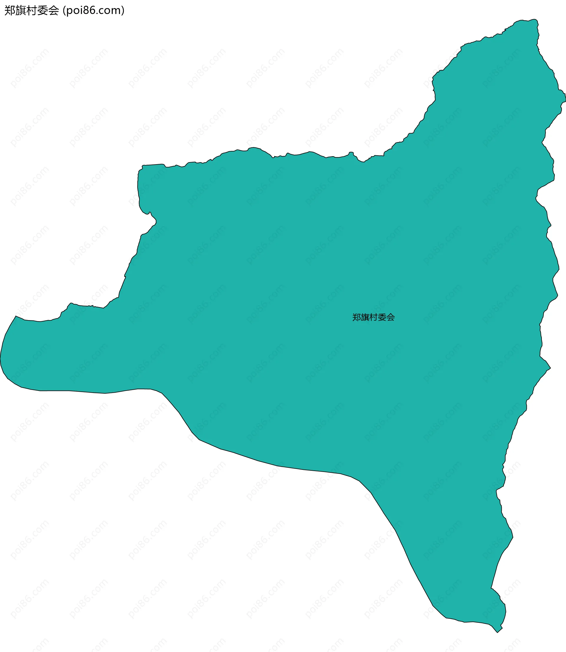 郑旗村委会边界地图