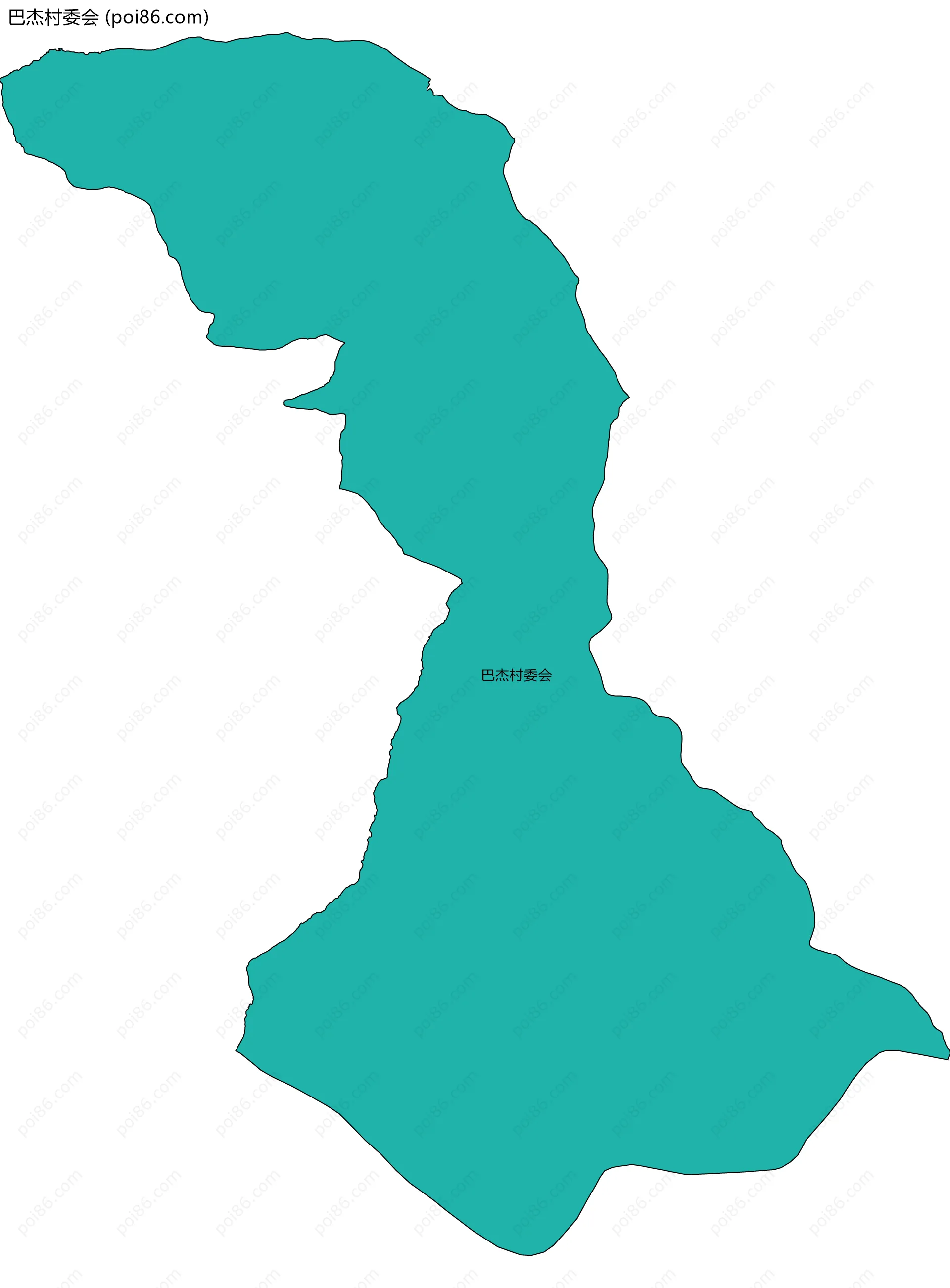 巴杰村委会边界地图