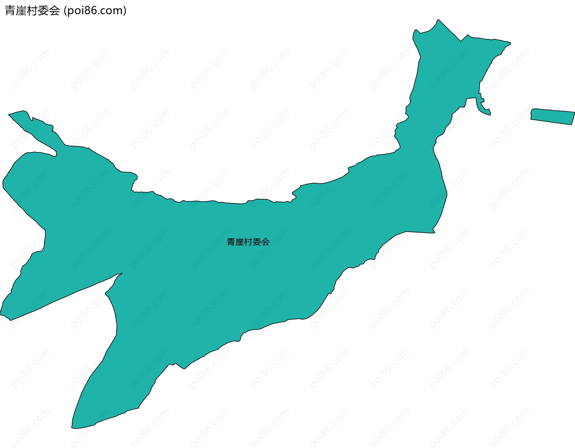 青崖村委会边界地图