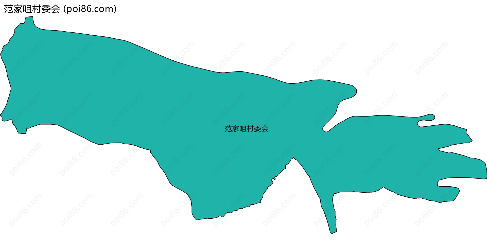 范家咀村委会边界地图