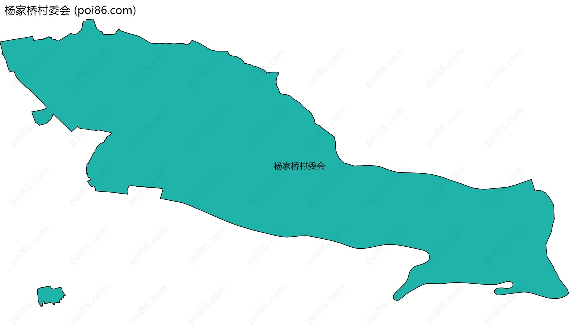 杨家桥村委会边界地图