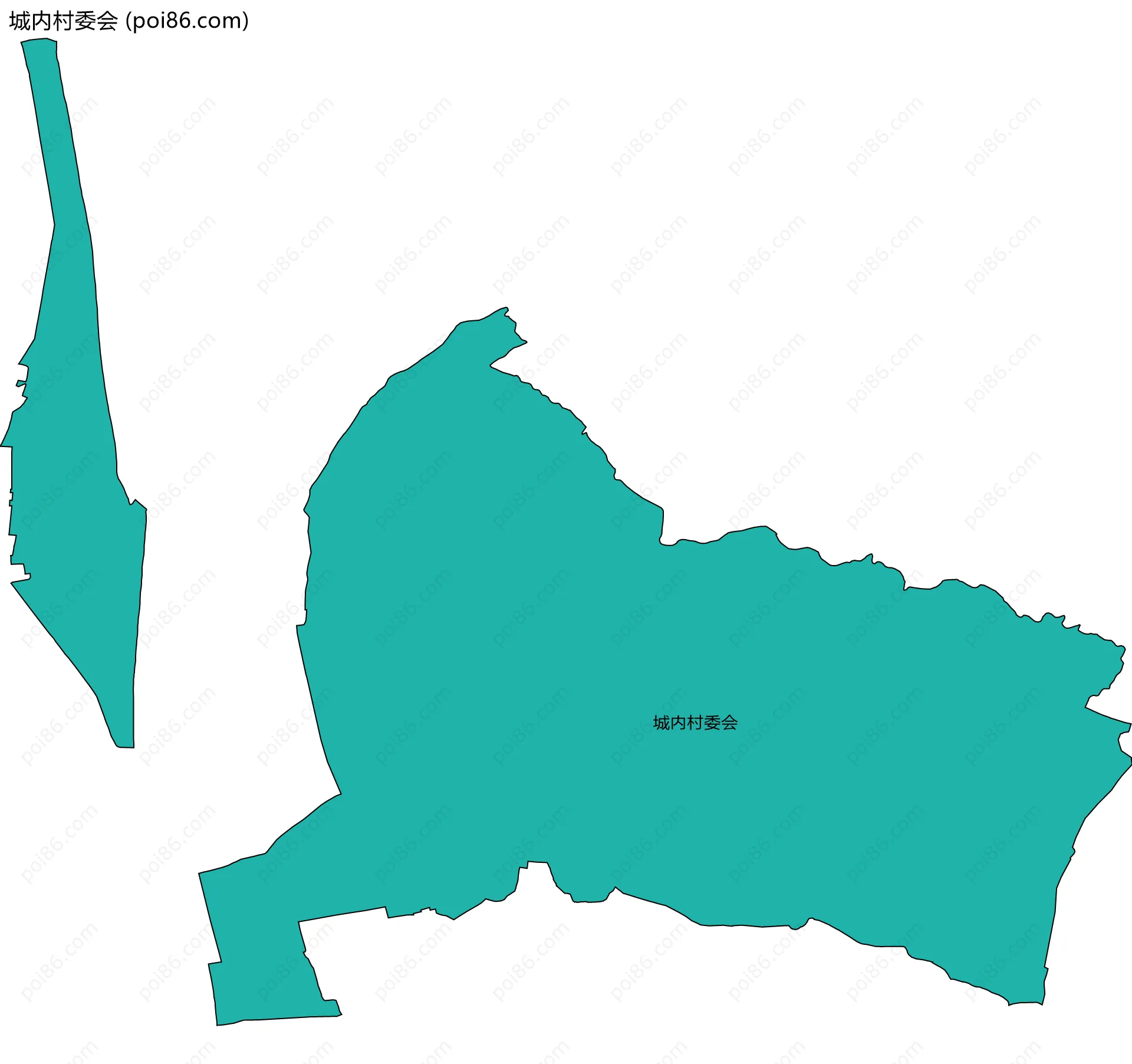 城内村委会边界地图