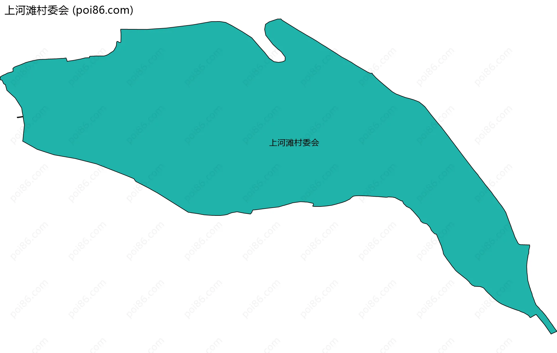 上河滩村委会边界地图