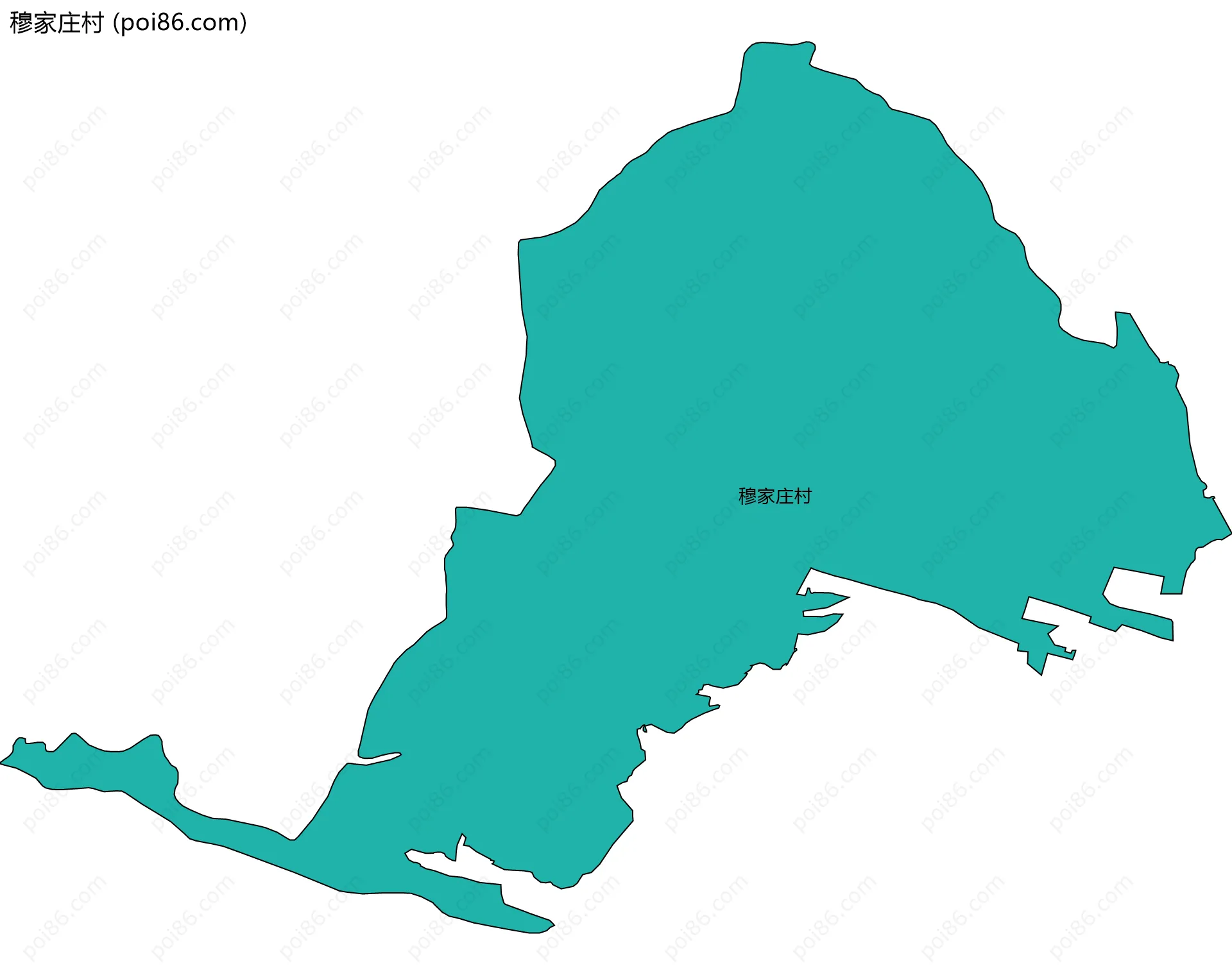 穆家庄村边界地图