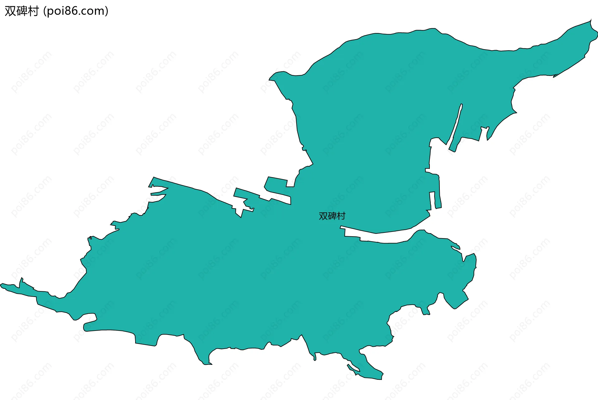 双碑村边界地图