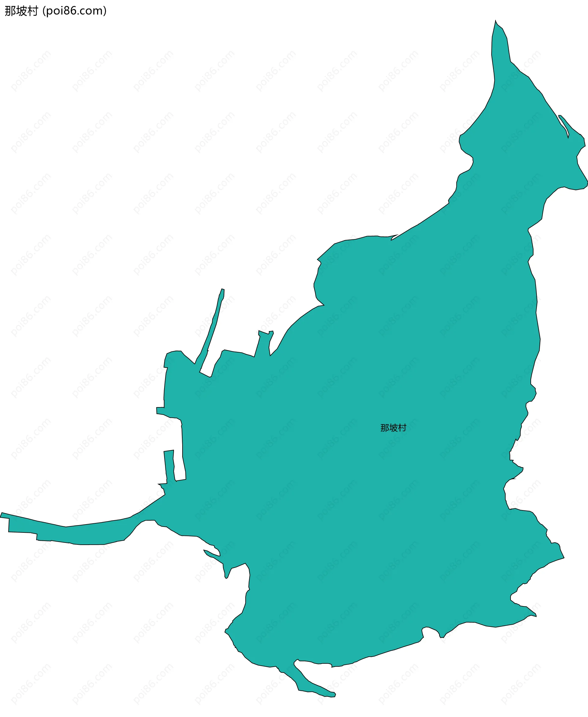 那坡村边界地图