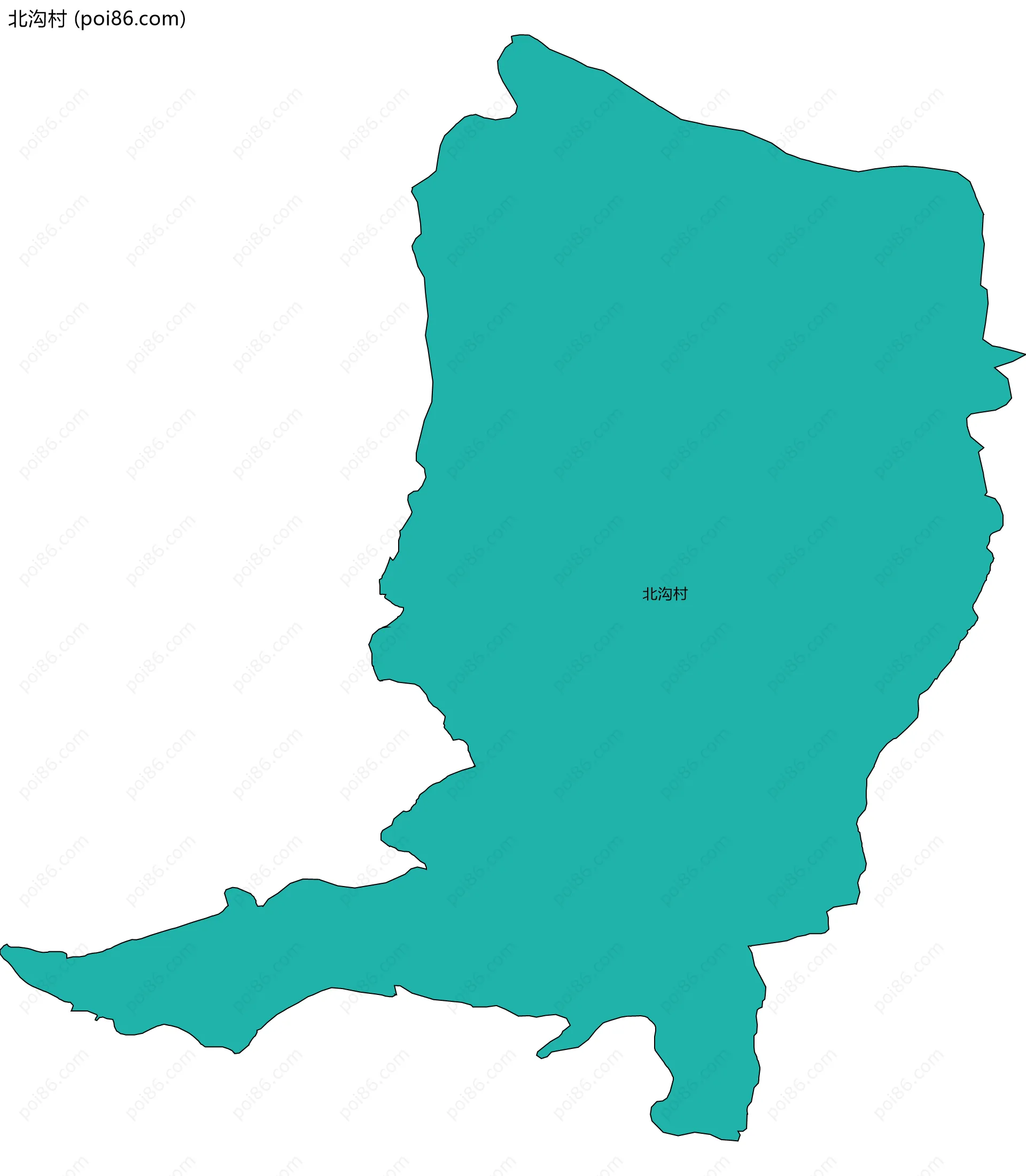 北沟村边界地图