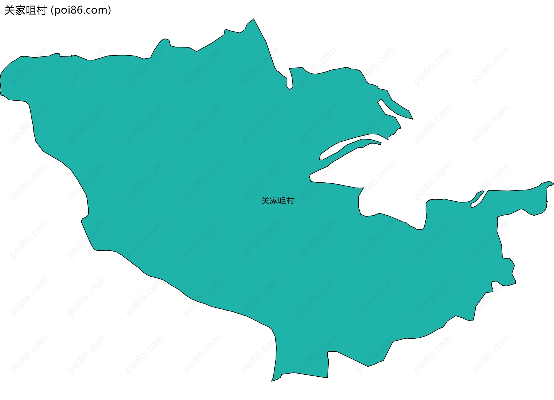 关家咀村边界地图