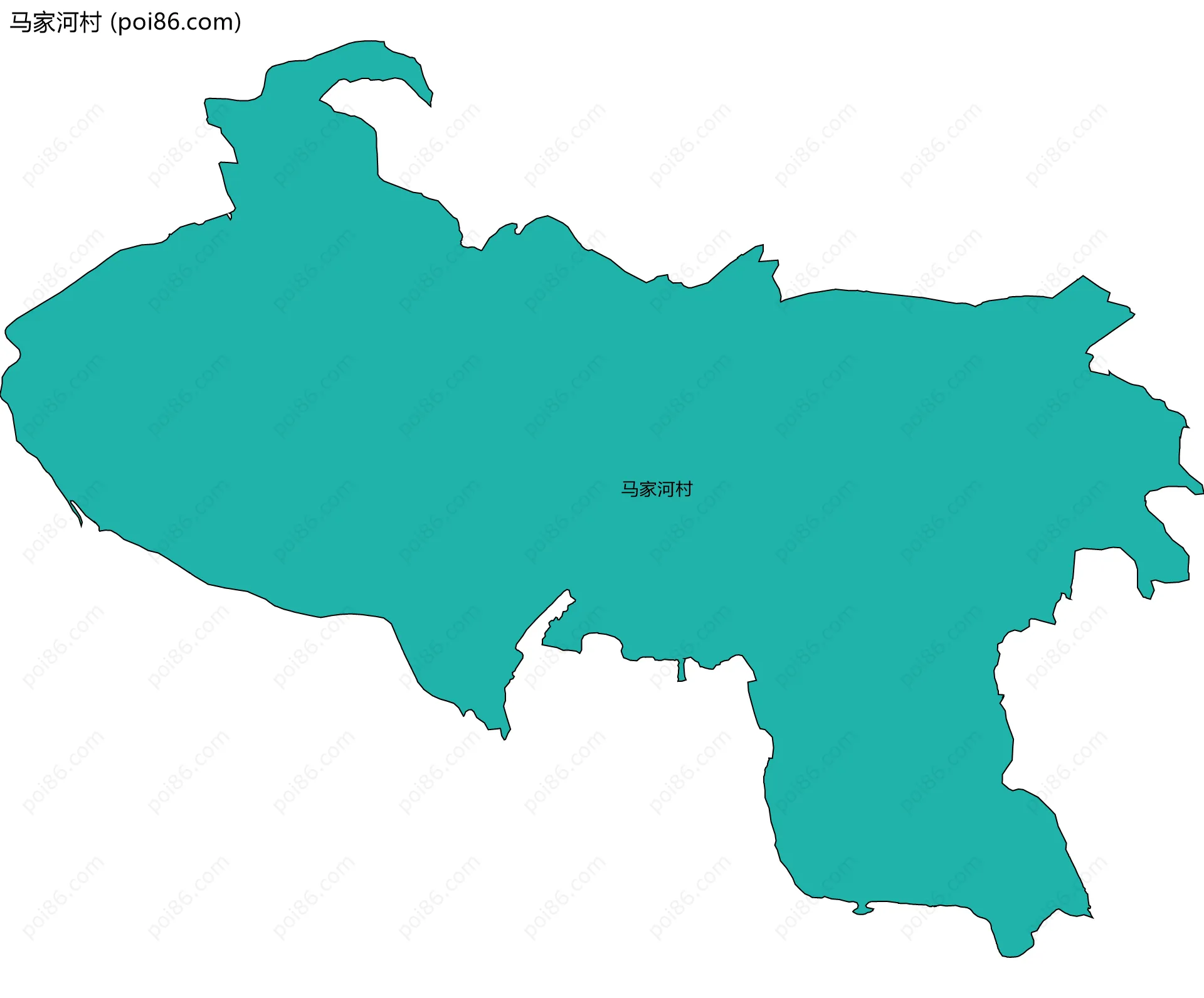 马家河村边界地图