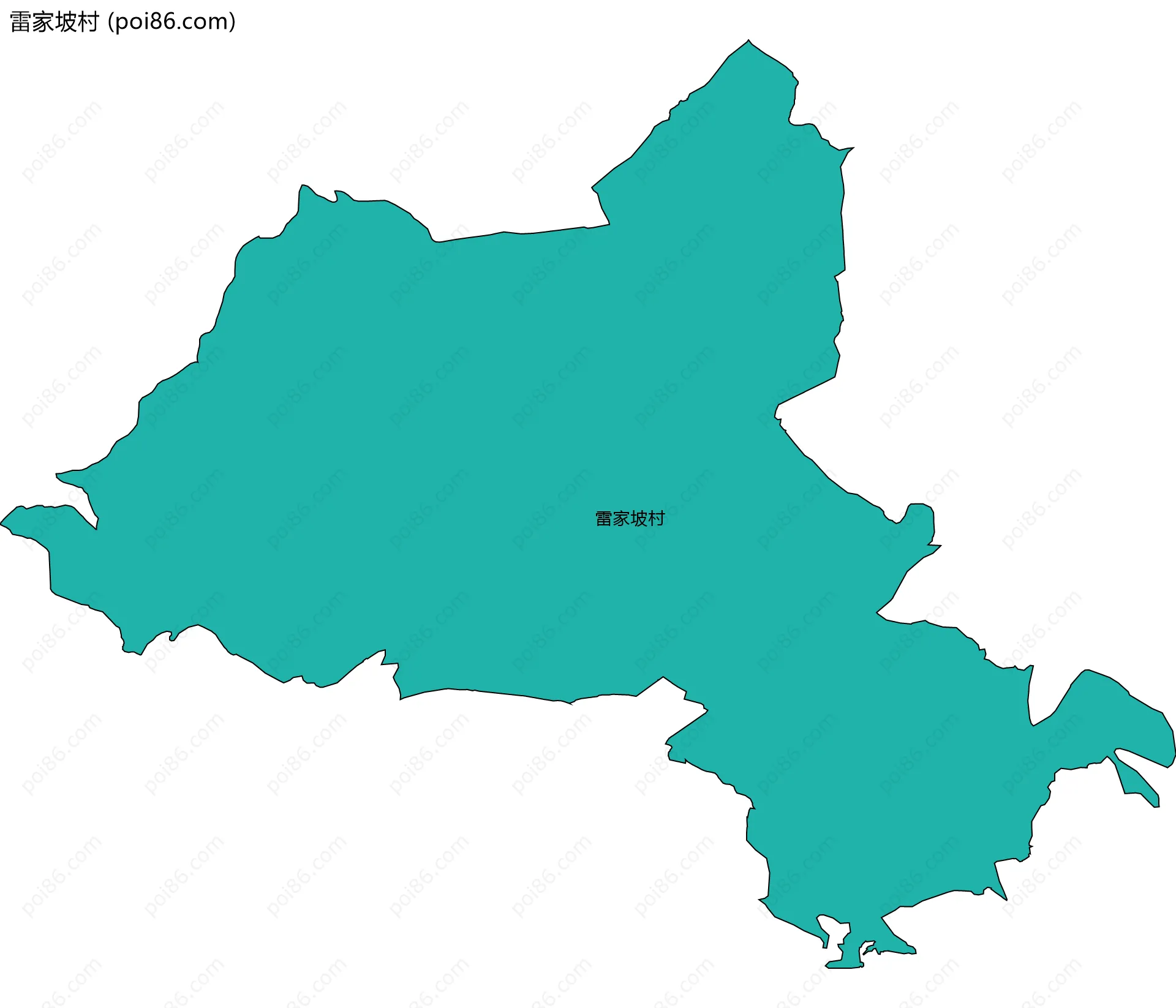 雷家坡村边界地图