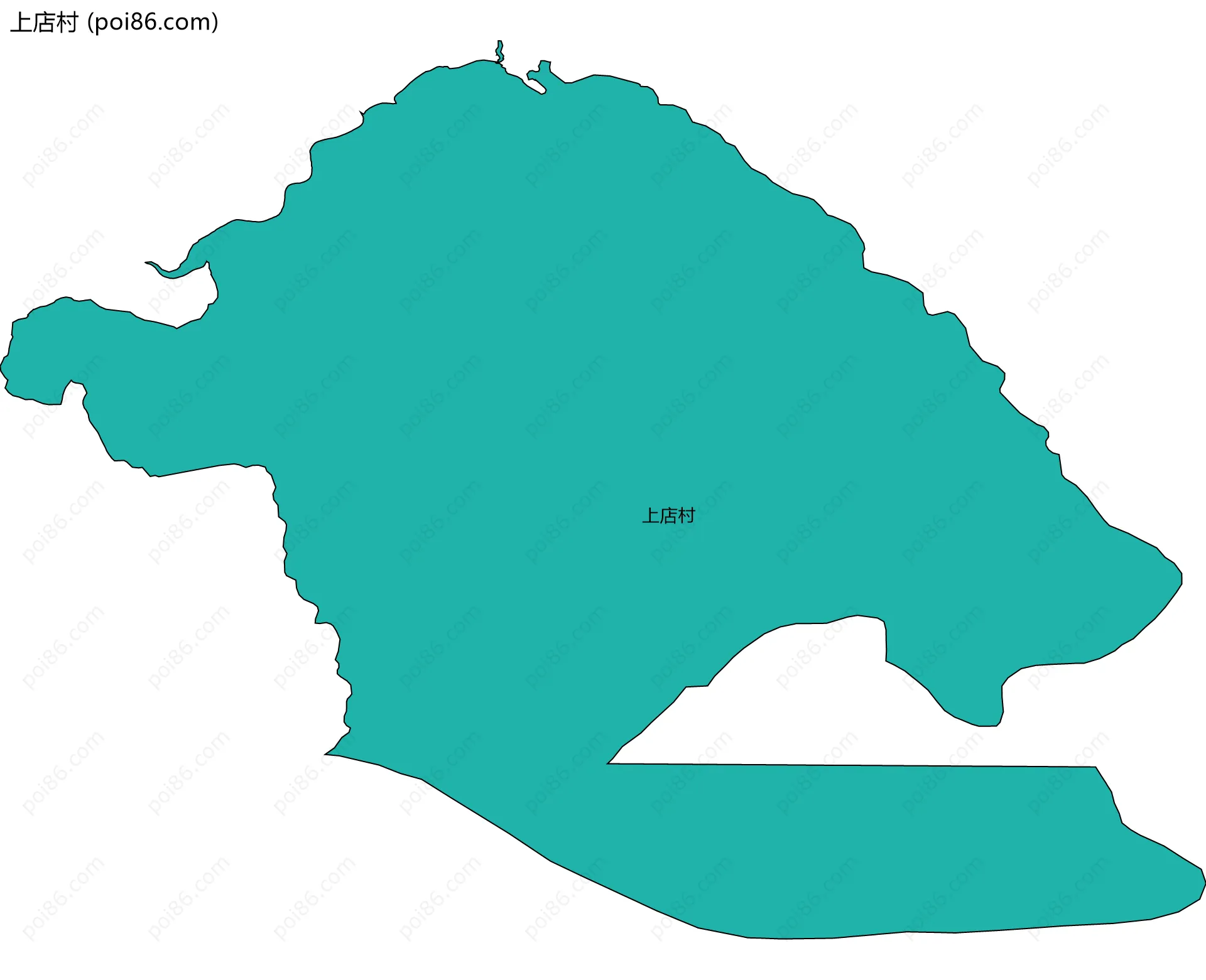 上店村边界地图