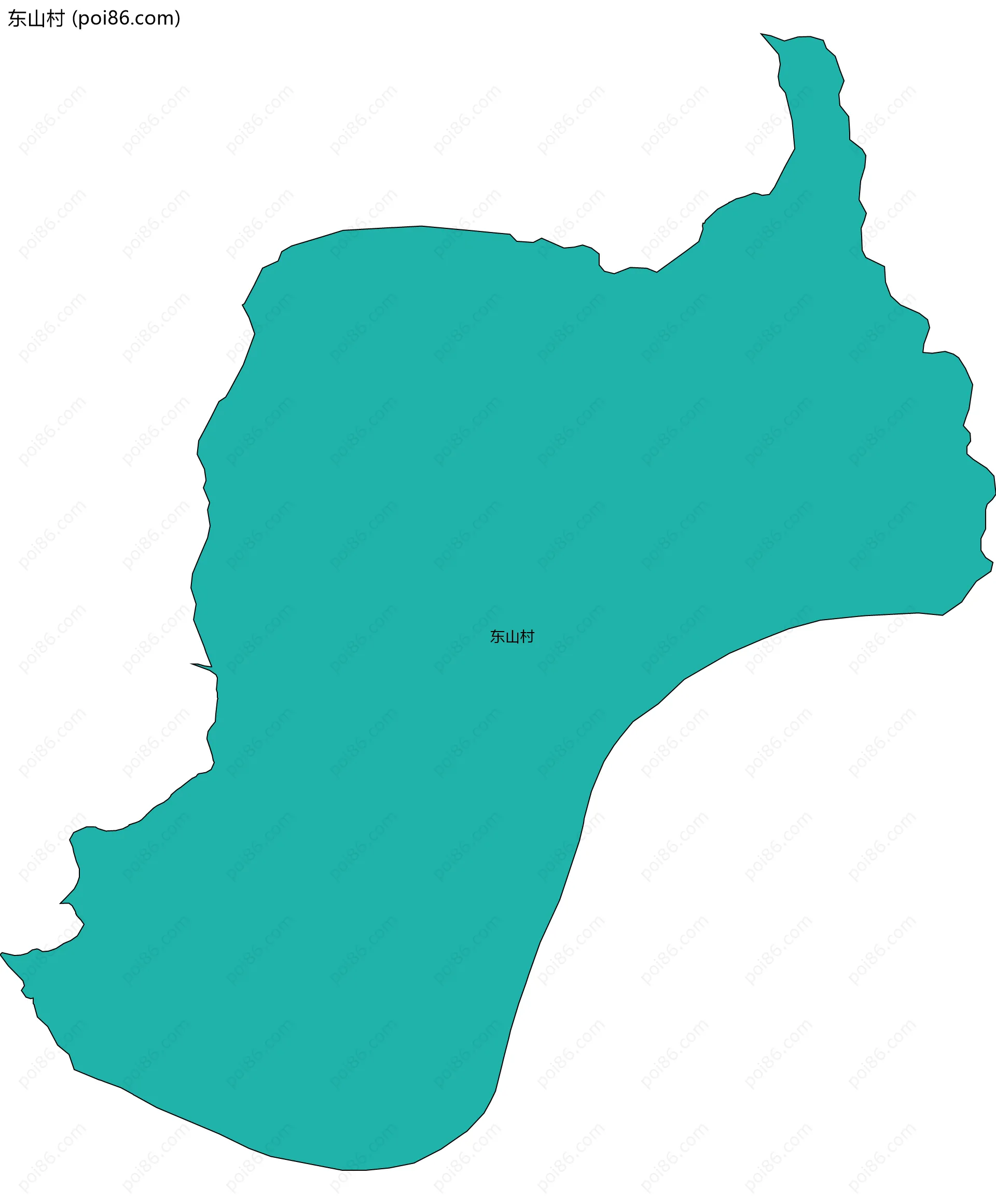 东山村边界地图