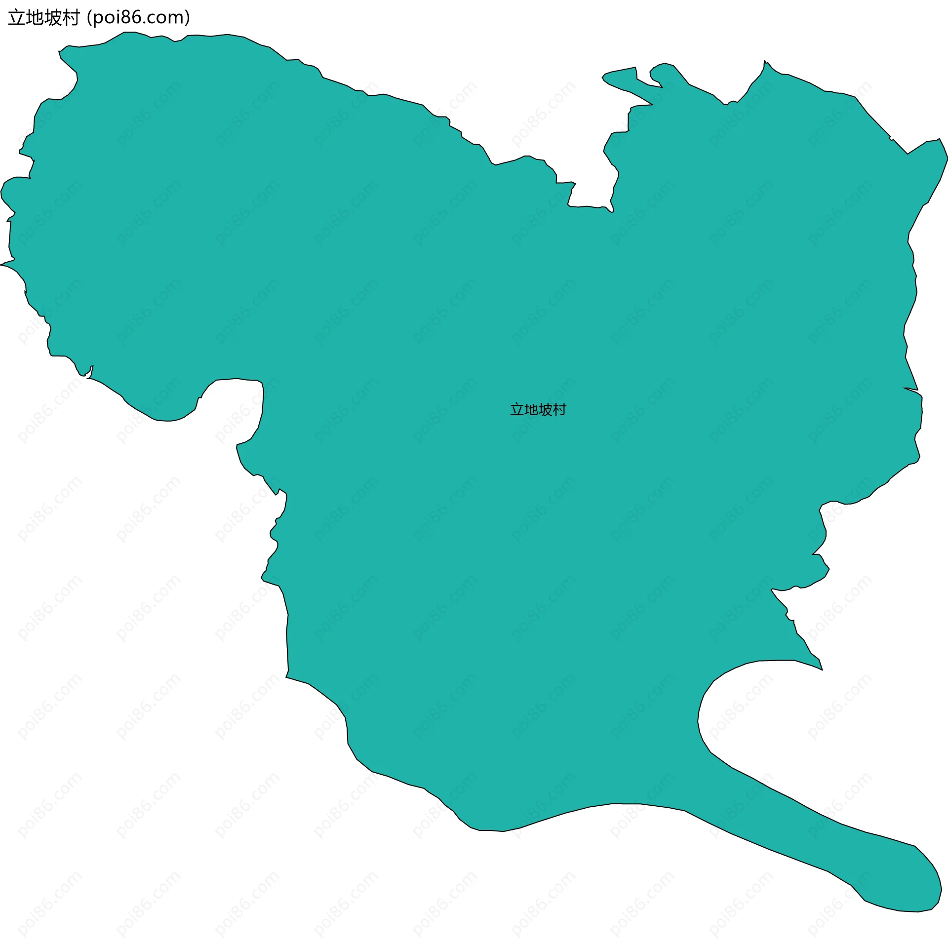 立地坡村边界地图