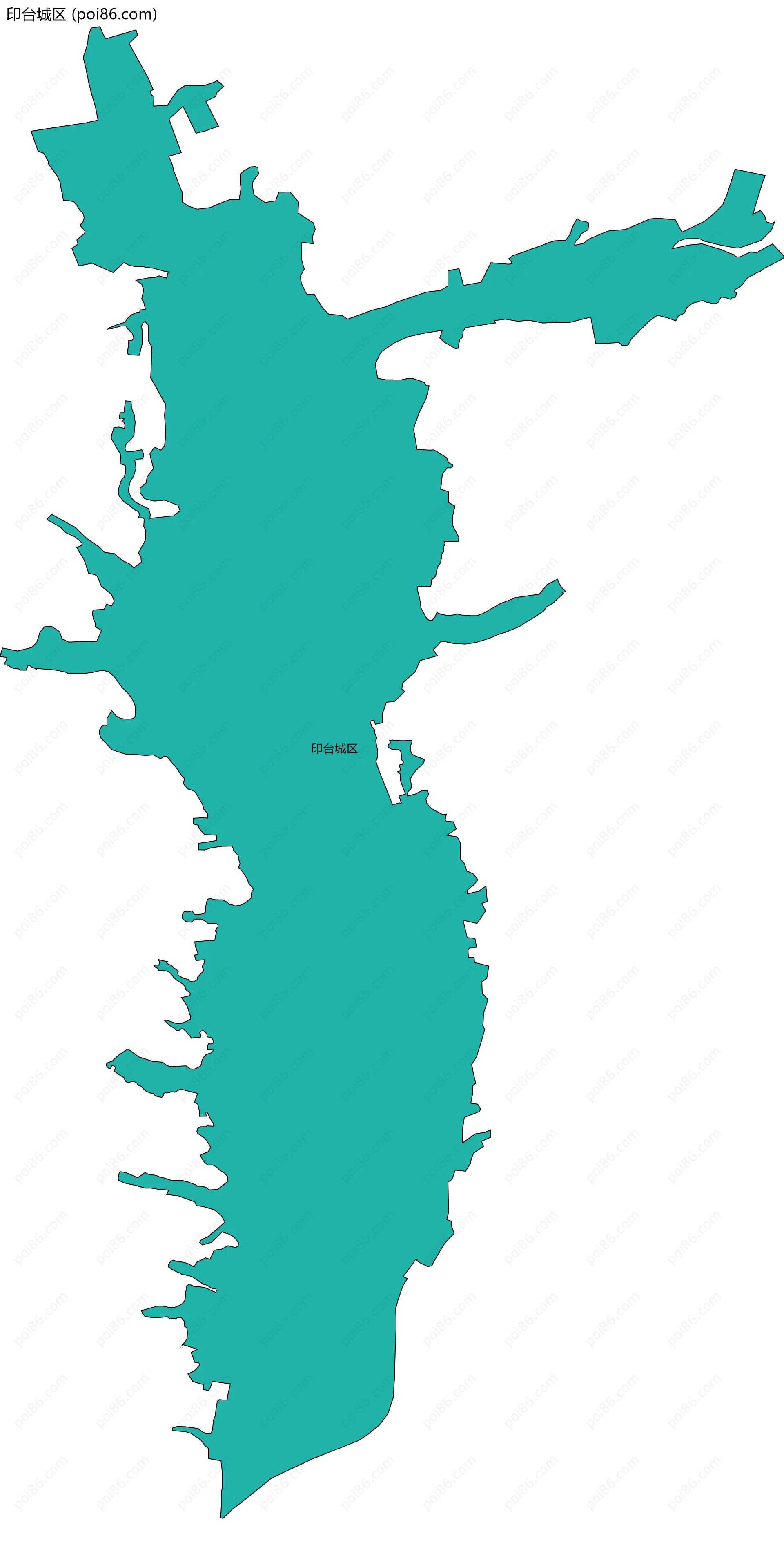 印台城区边界地图